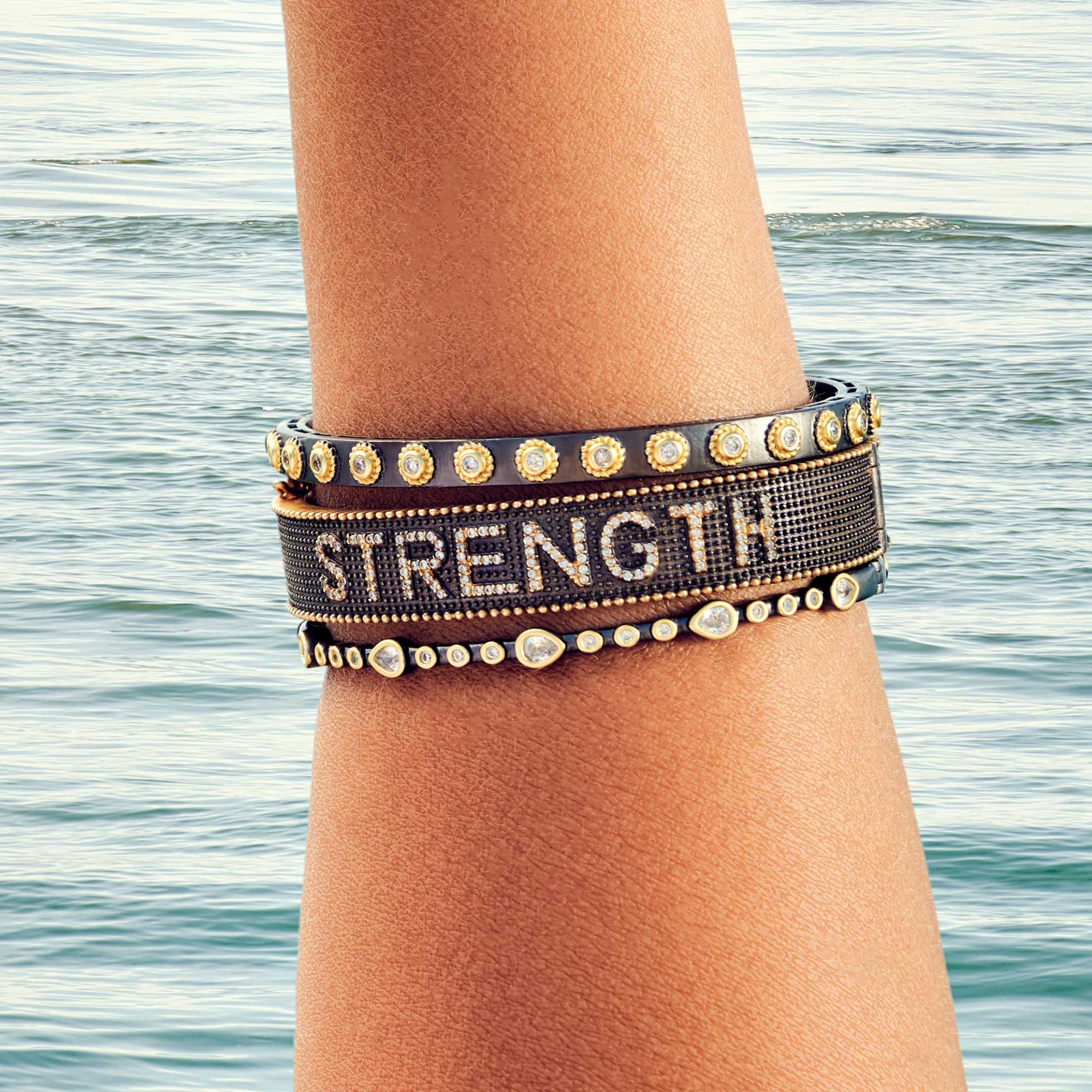 Studded Eternity Hinge Bangle - FREIDA ROTHMAN