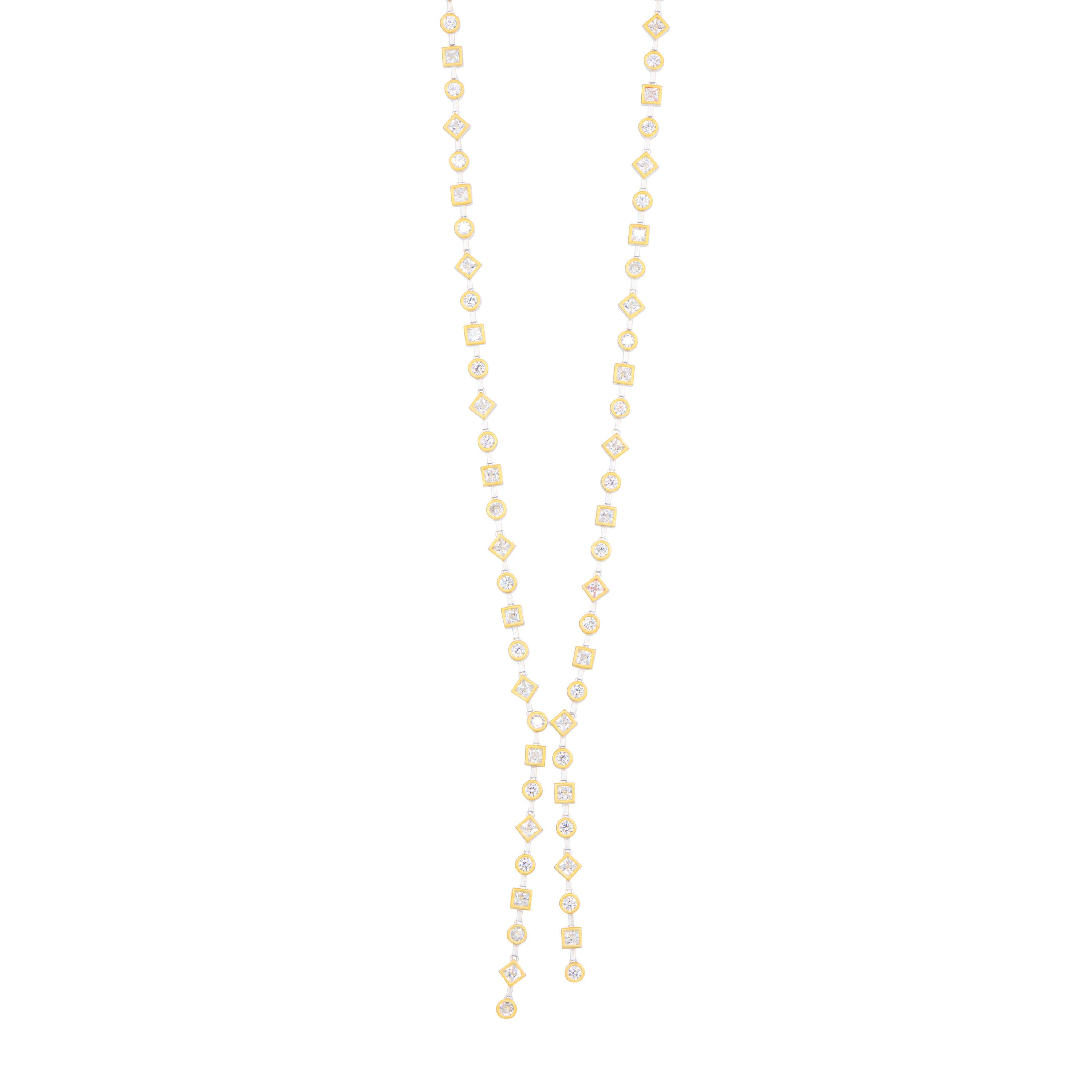 Midnight Mosaic Statement Y-Neck Necklace