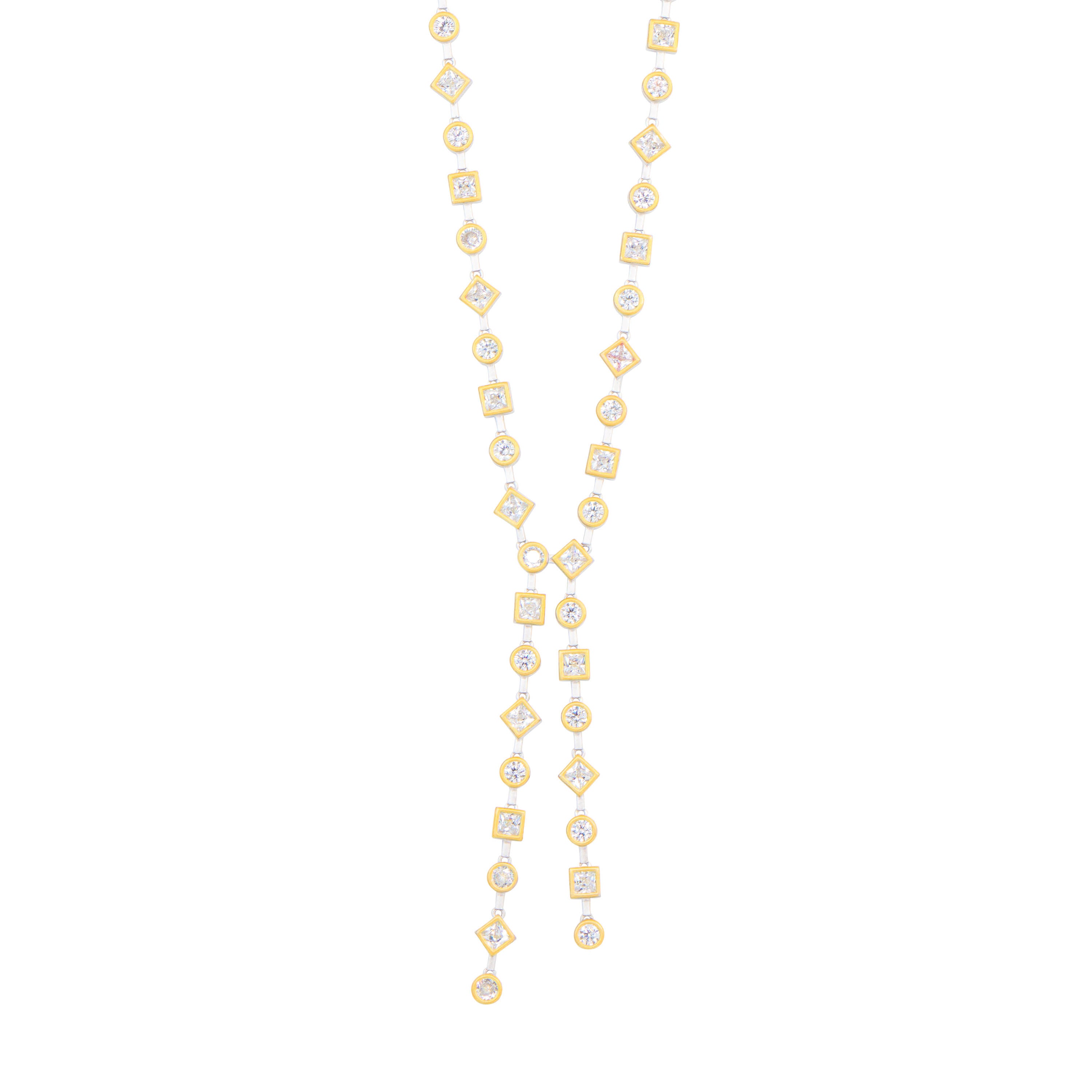 Midnight Mosaic Statement Y-Neck Necklace