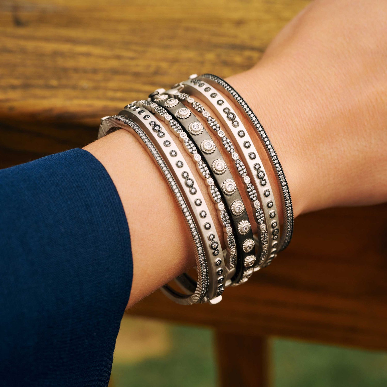 The Classic Pavé Hinge Bangle - FREIDA ROTHMAN