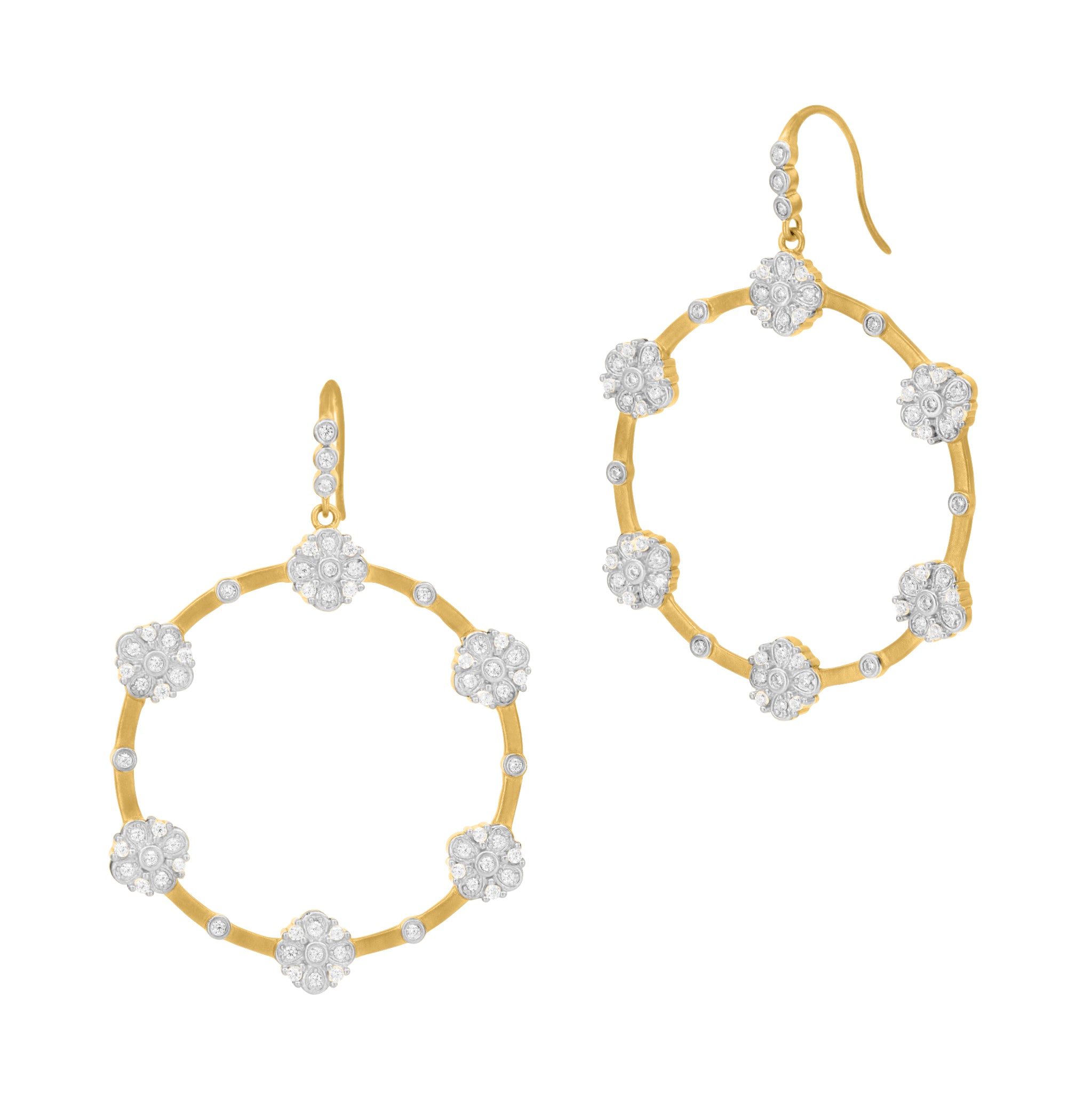 Brooklyn in Bloom Station Open Hoop Earrings - FREIDA ROTHMAN