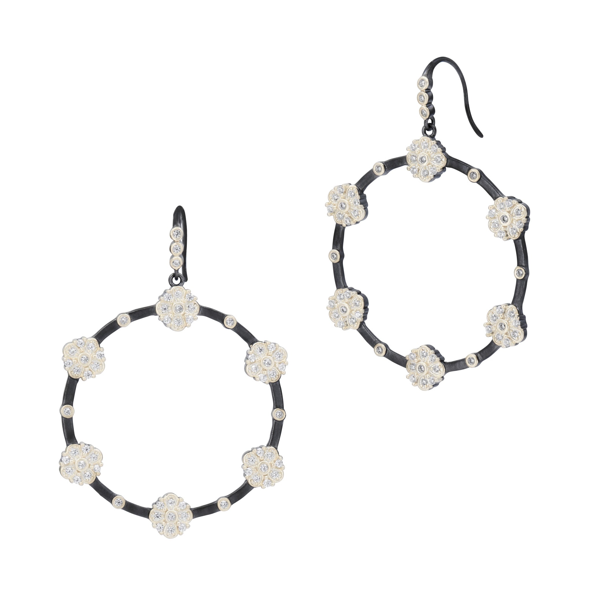 Brooklyn in Bloom Station Open Hoop Earrings - FREIDA ROTHMAN