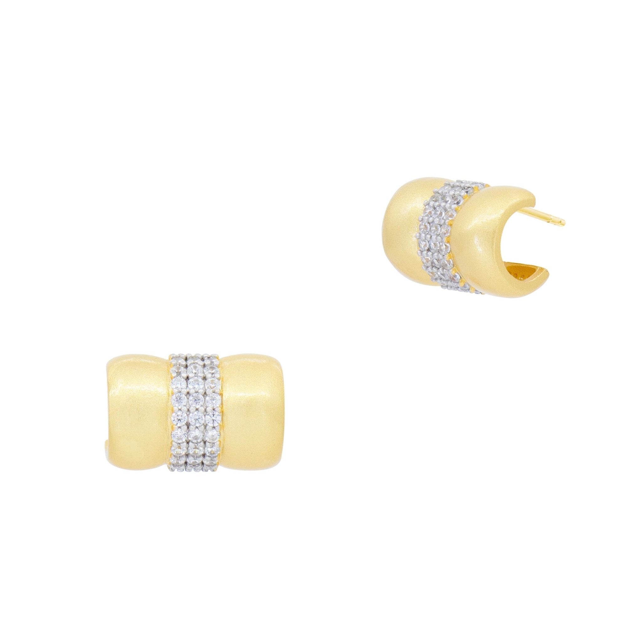 Downtown Pavé Mini Cuff Earrings - FREIDA ROTHMAN