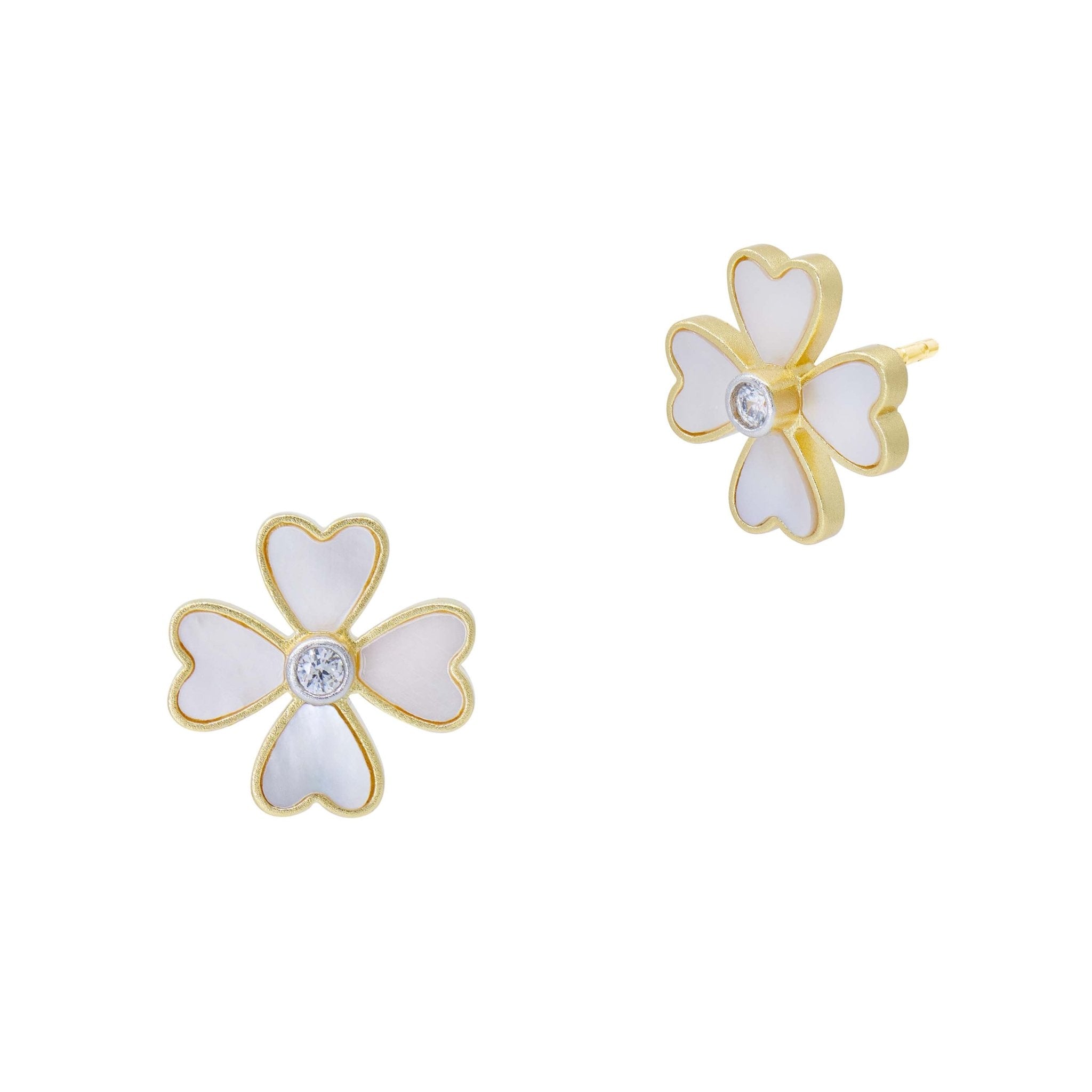 City Blooms Mother of Pearl Stud Earrings - FREIDA ROTHMAN