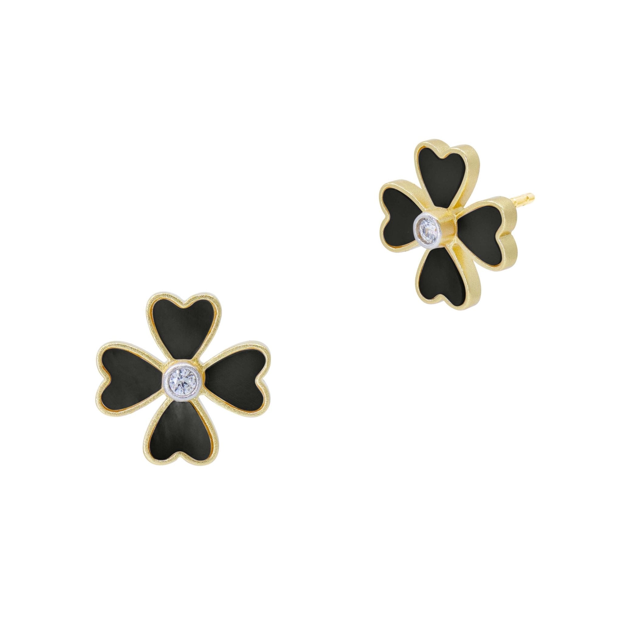 City Blooms Onyx Stud Earrings - FREIDA ROTHMAN