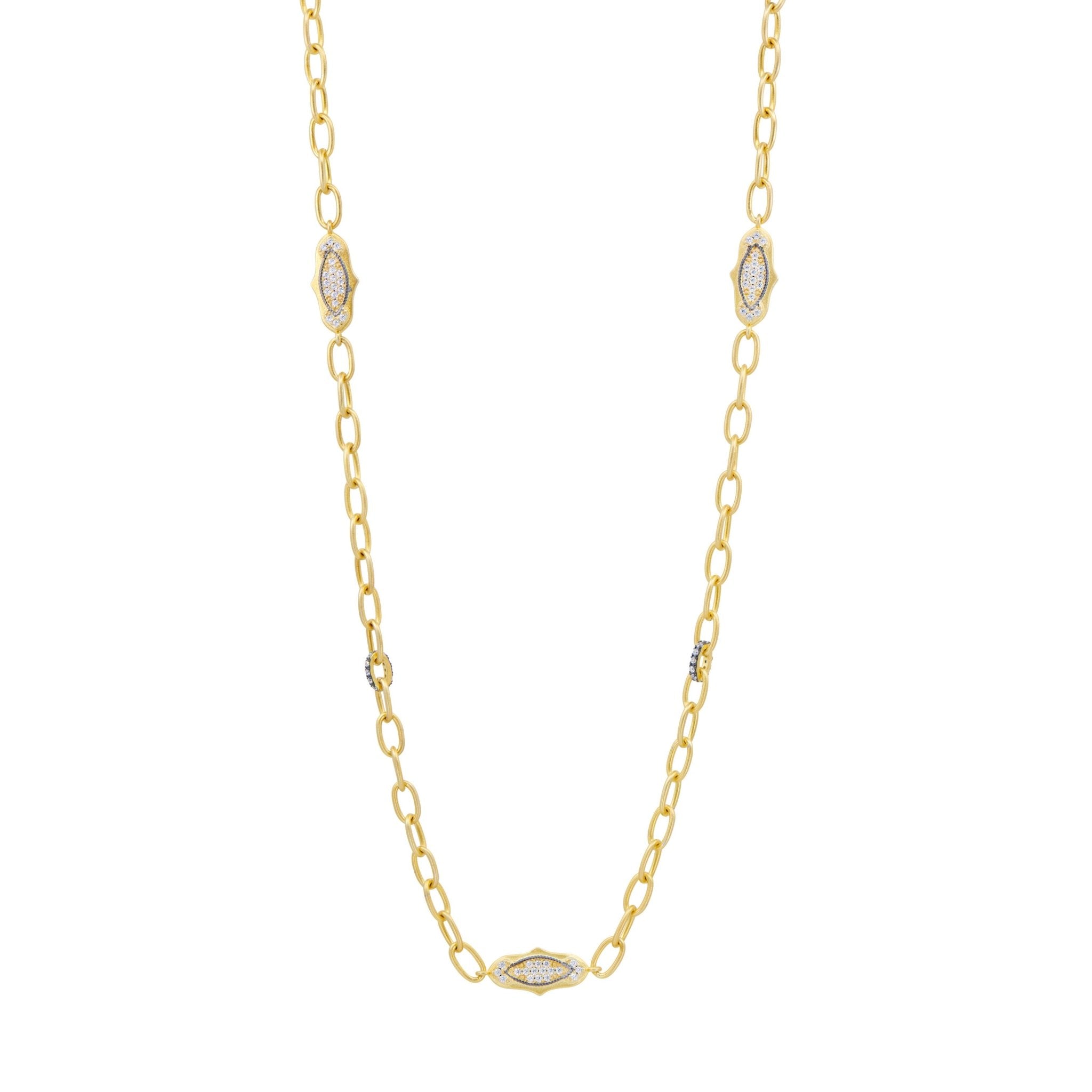 Signature Marquise Station Chain Link Necklace - FREIDA ROTHMAN