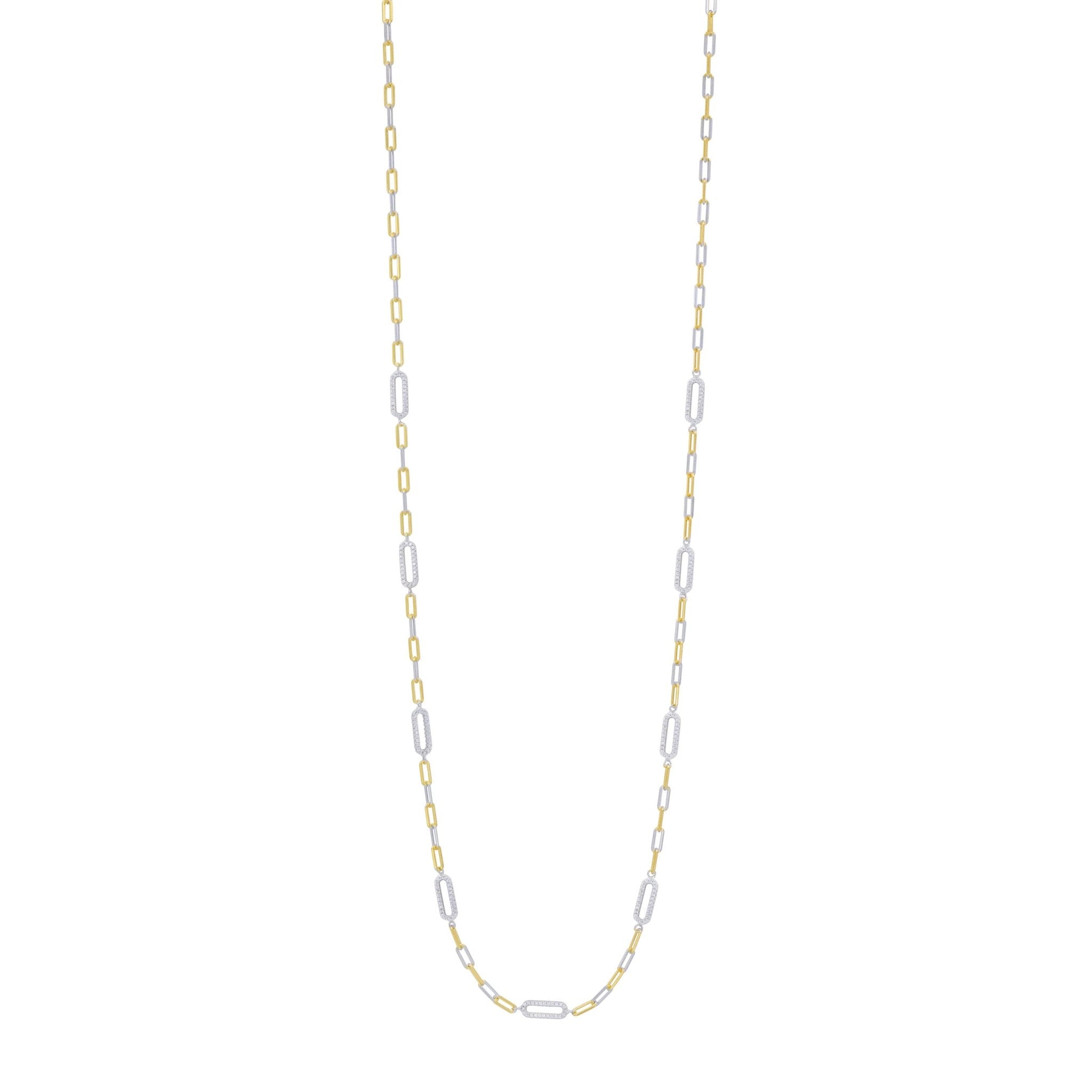 Signature Icon Pavé Station Chain Link Necklace - FREIDA ROTHMAN