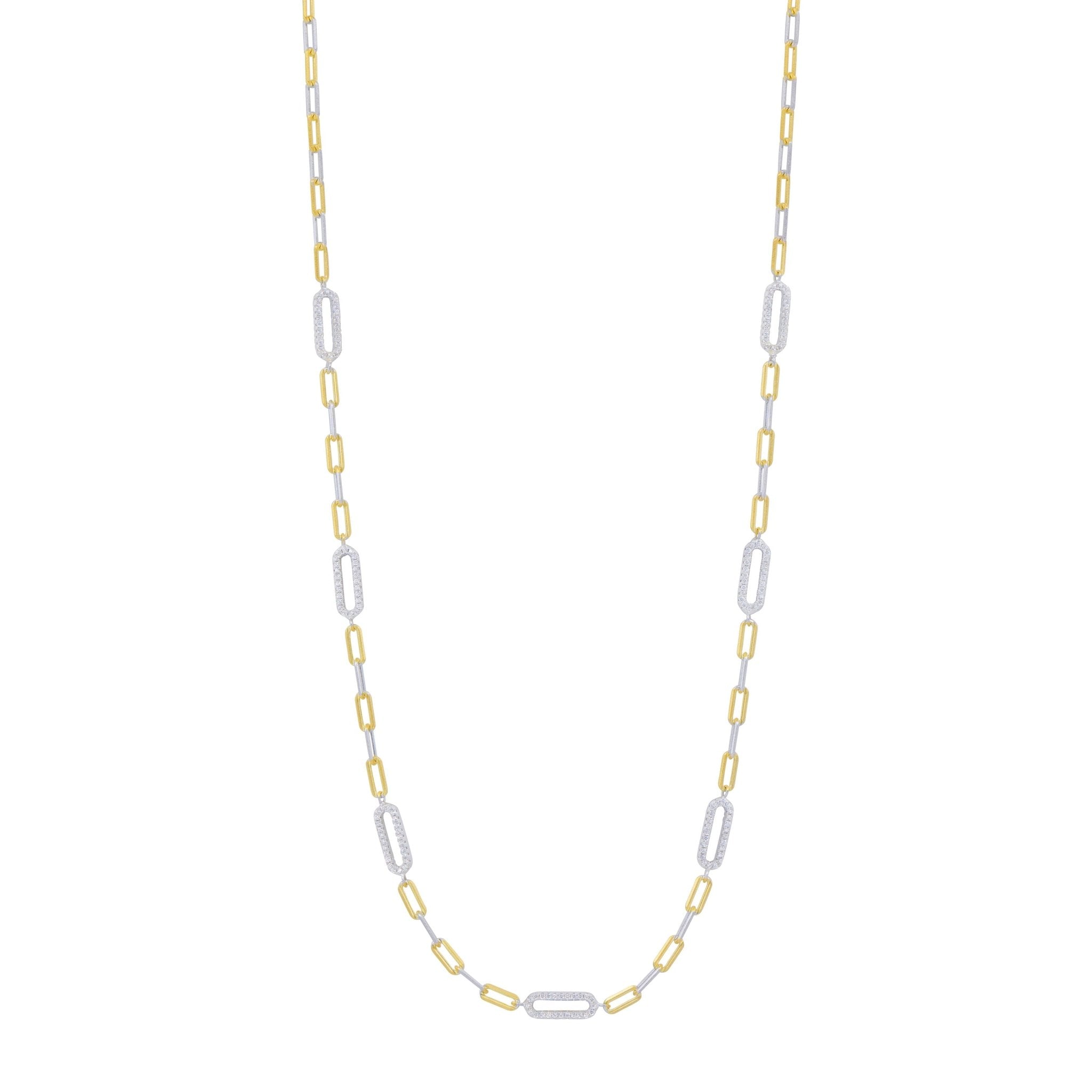 Signature Icon Pavé Station Chain Link Necklace - FREIDA ROTHMAN