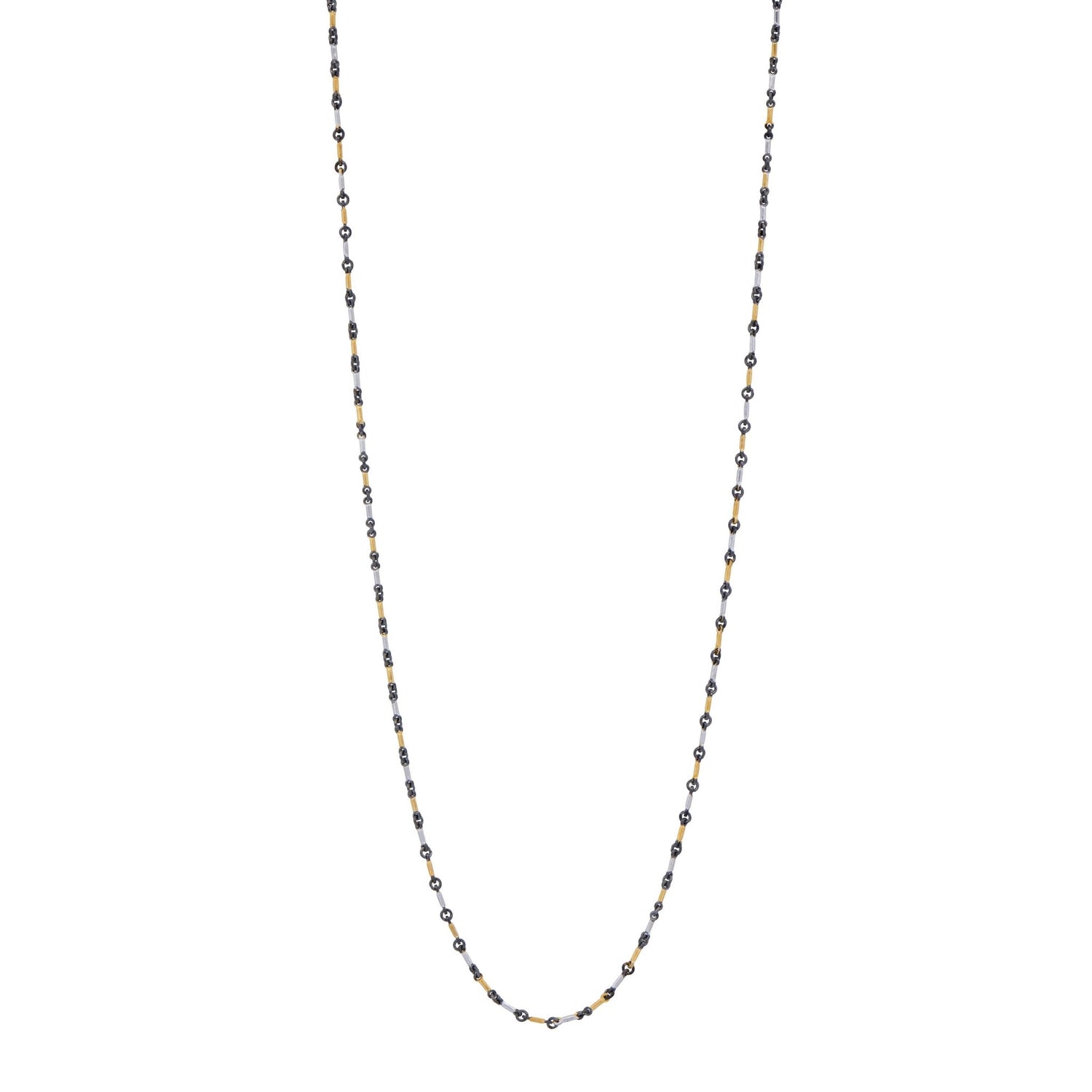 Signature Tri - Tone Bar Link Necklace - FREIDA ROTHMAN