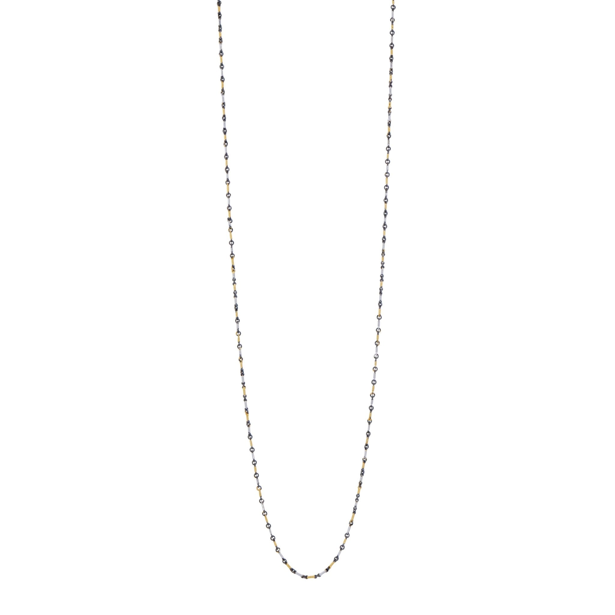 Signature Tri - Tone Bar Link Necklace - FREIDA ROTHMAN