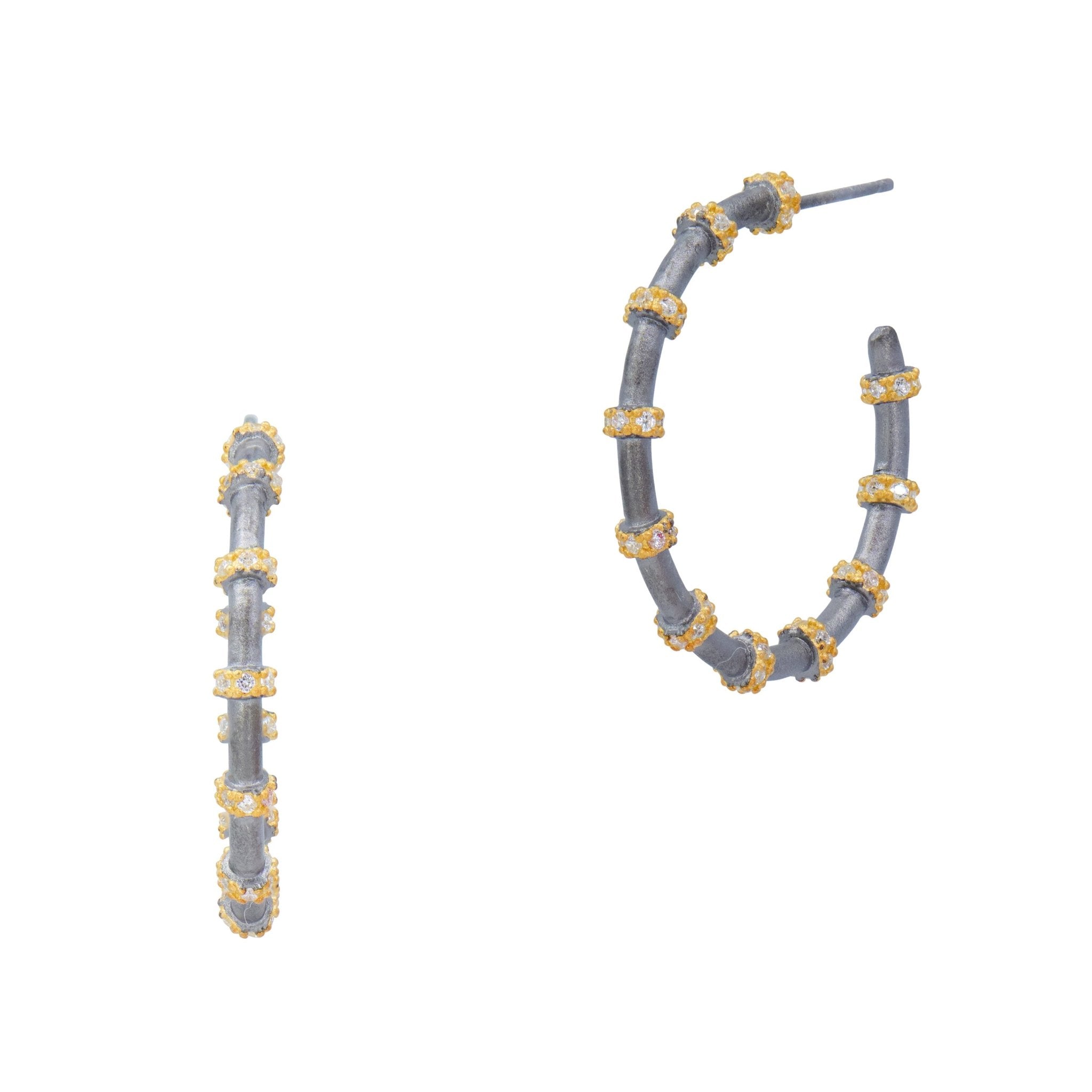 Signature Textured Rivet Hoop - FREIDA ROTHMAN