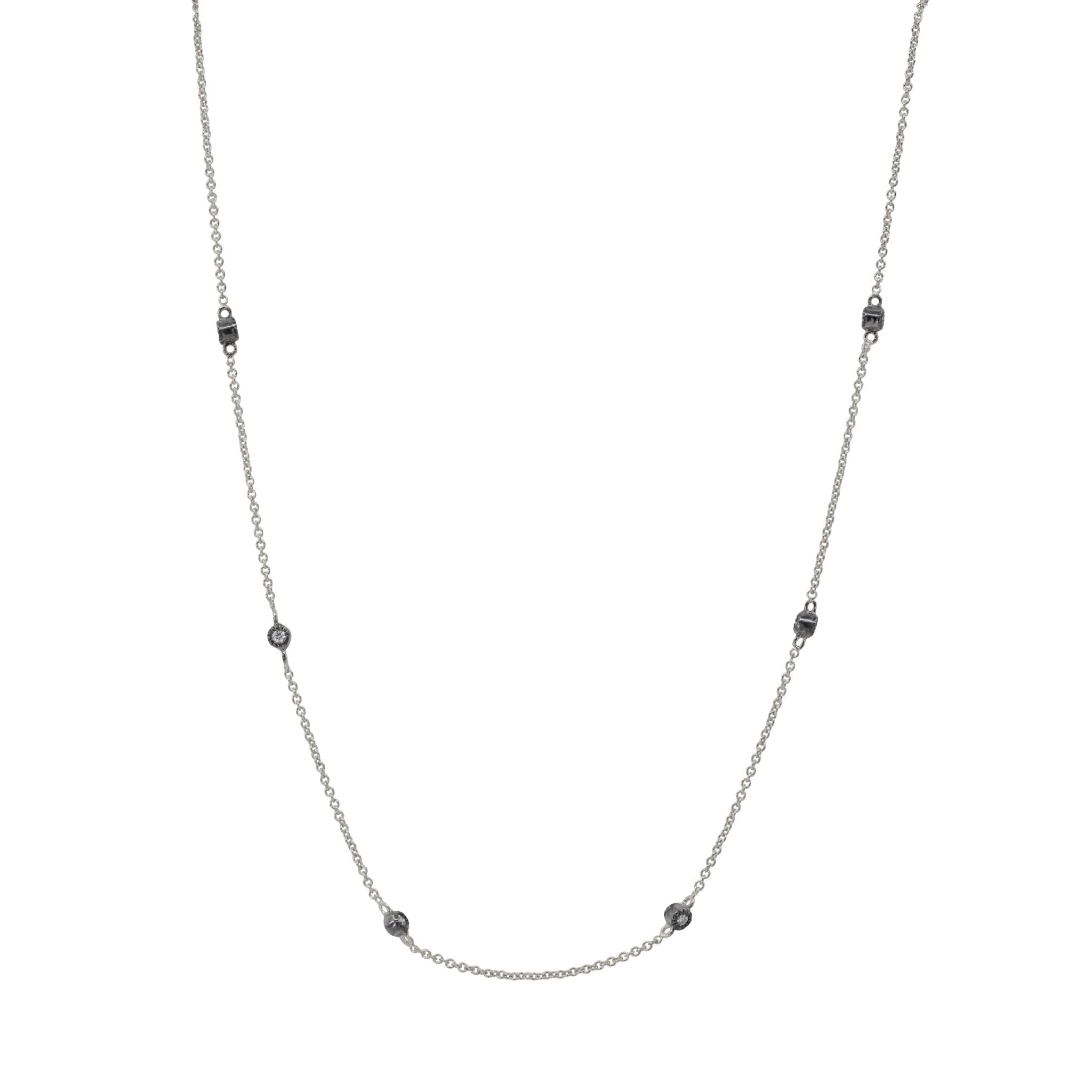 Bezel Set Station Necklace - FREIDA ROTHMAN