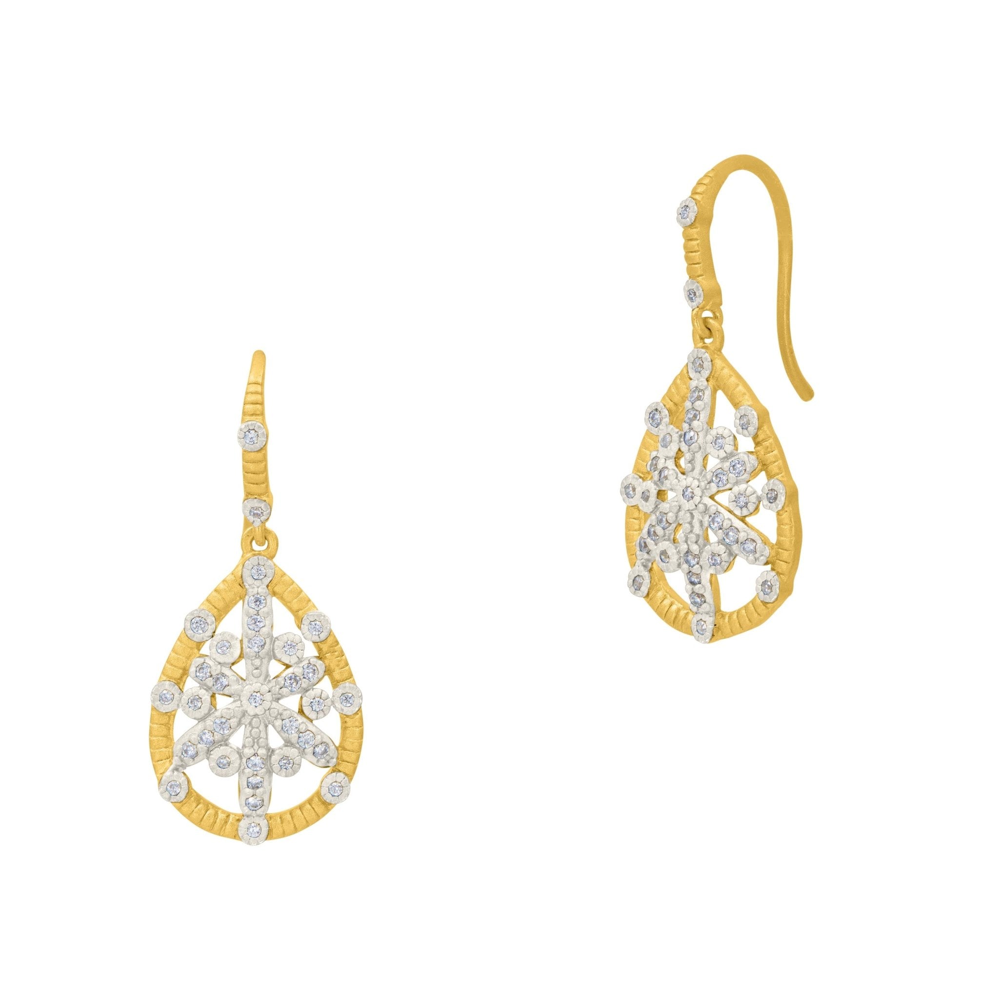 Brooklyn Grit Starburst Teardrop Earrings - FREIDA ROTHMAN