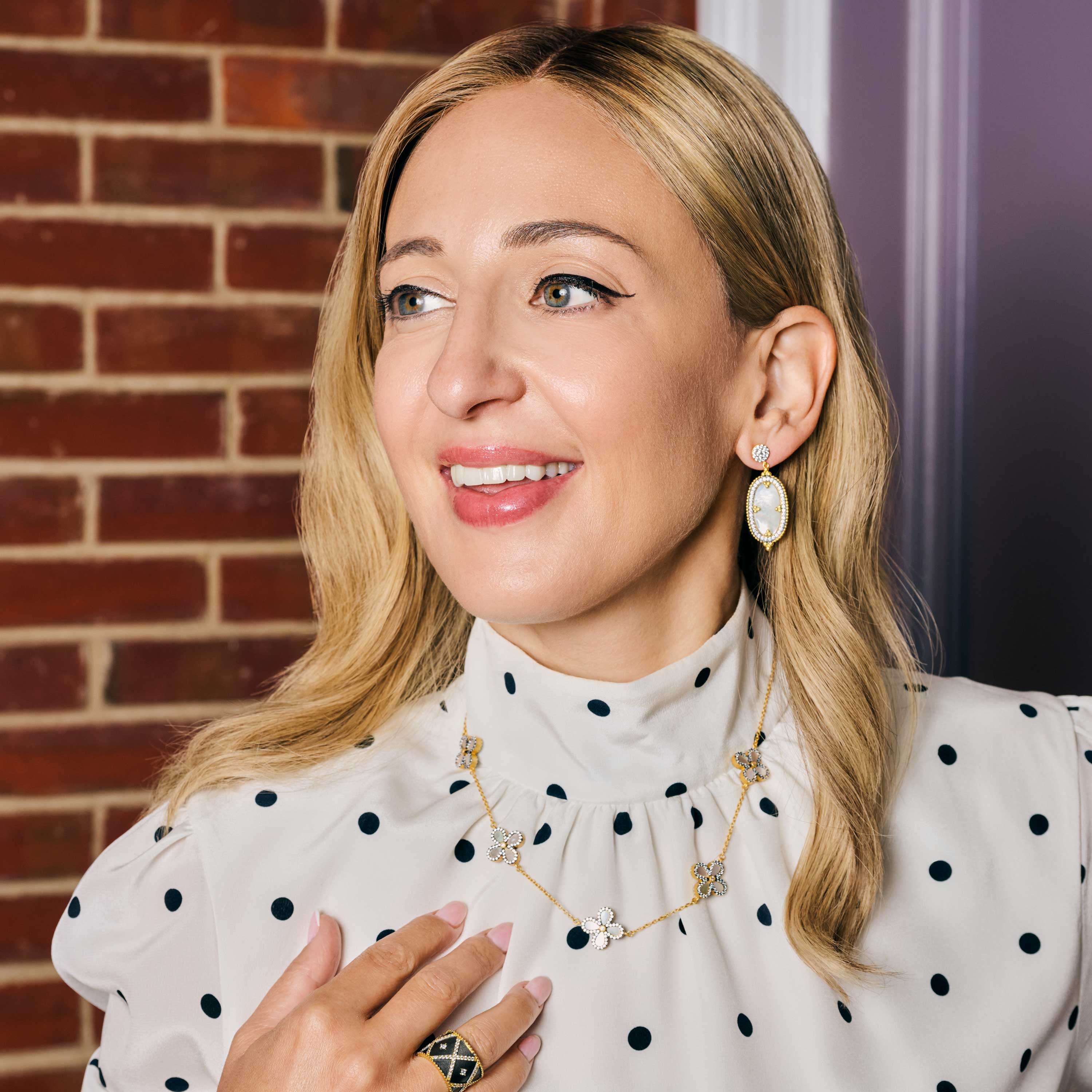 Imperial Oval Mother of Pearl Drop Earrings - FREIDA ROTHMAN