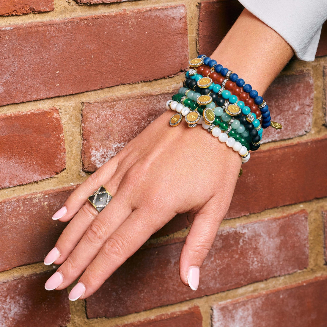 The LIVE Beaded Stretch Bracelet - FREIDA ROTHMAN