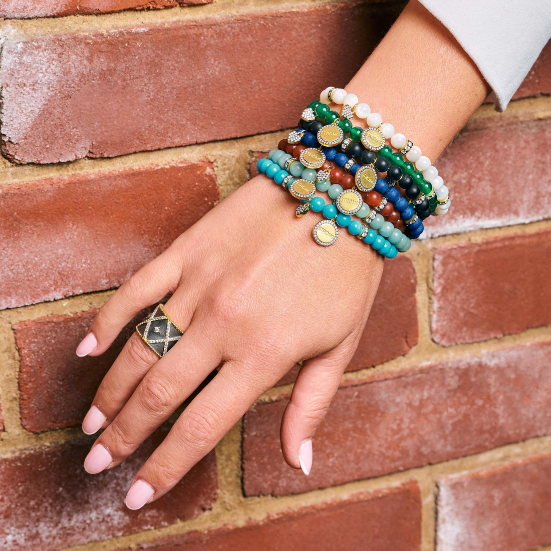 The STRONG Beaded Stretch Bracelet - FREIDA ROTHMAN