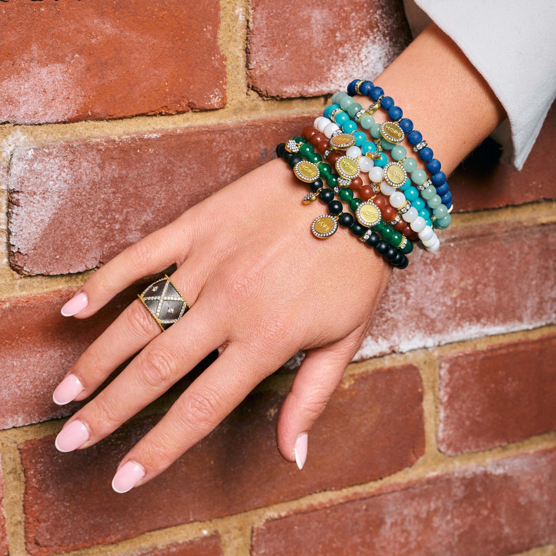 The HOPE Beaded Stretch Bracelet - FREIDA ROTHMAN
