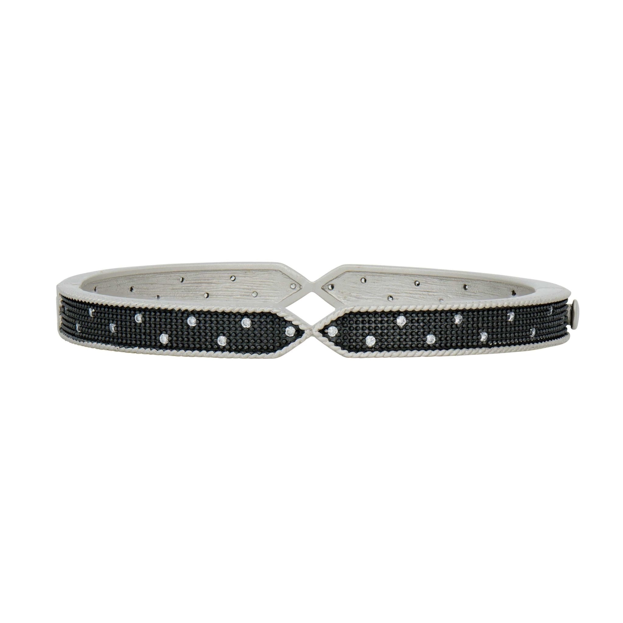 Industrial Texture Hinge Bangle - FREIDA ROTHMAN