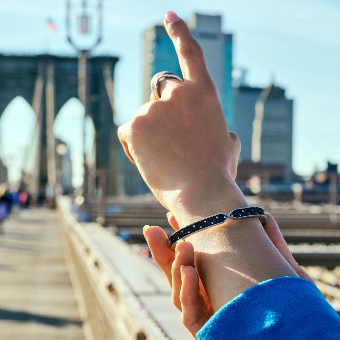 Industrial Texture Hinge Bangle - FREIDA ROTHMAN