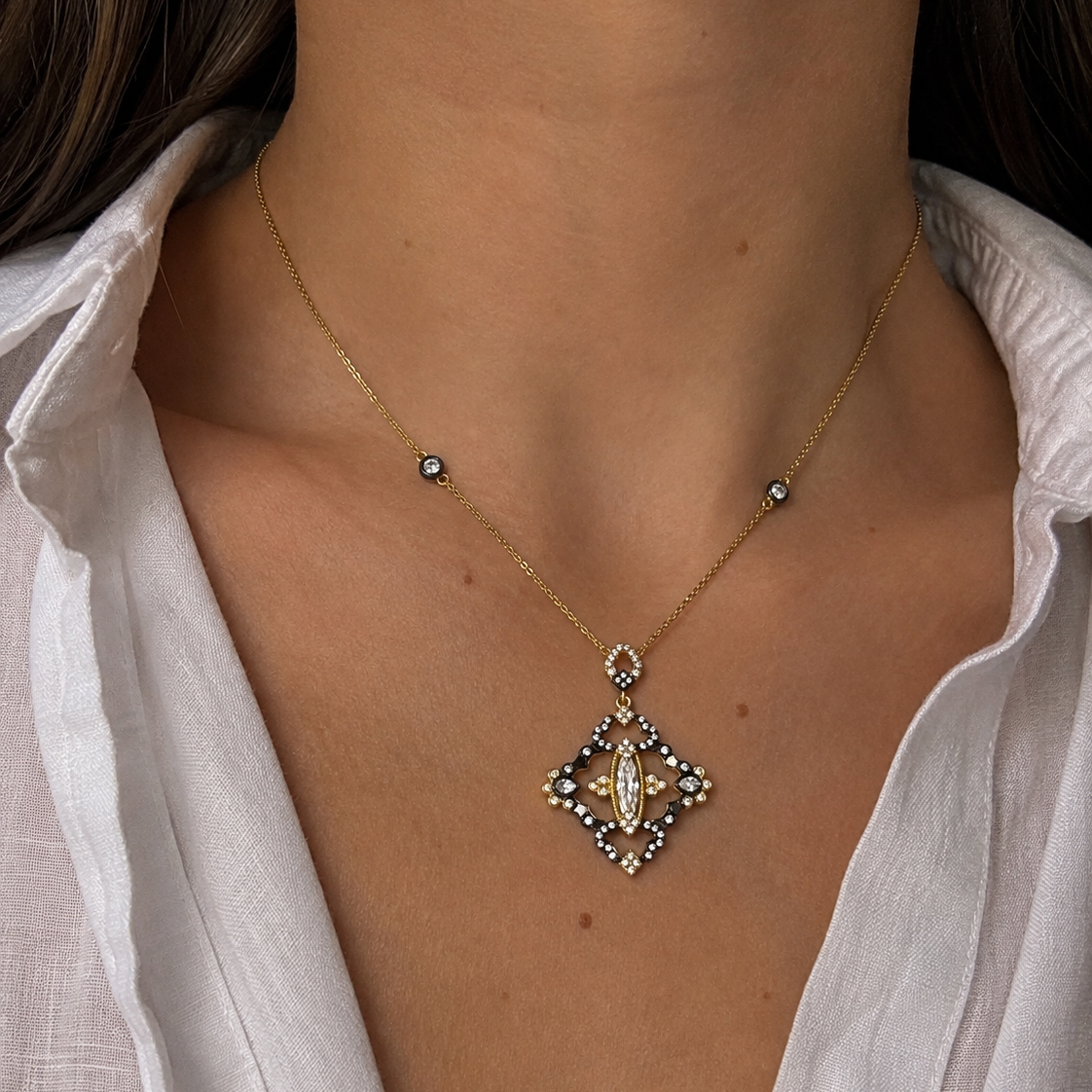 Legacy Marquise Pendant Necklace