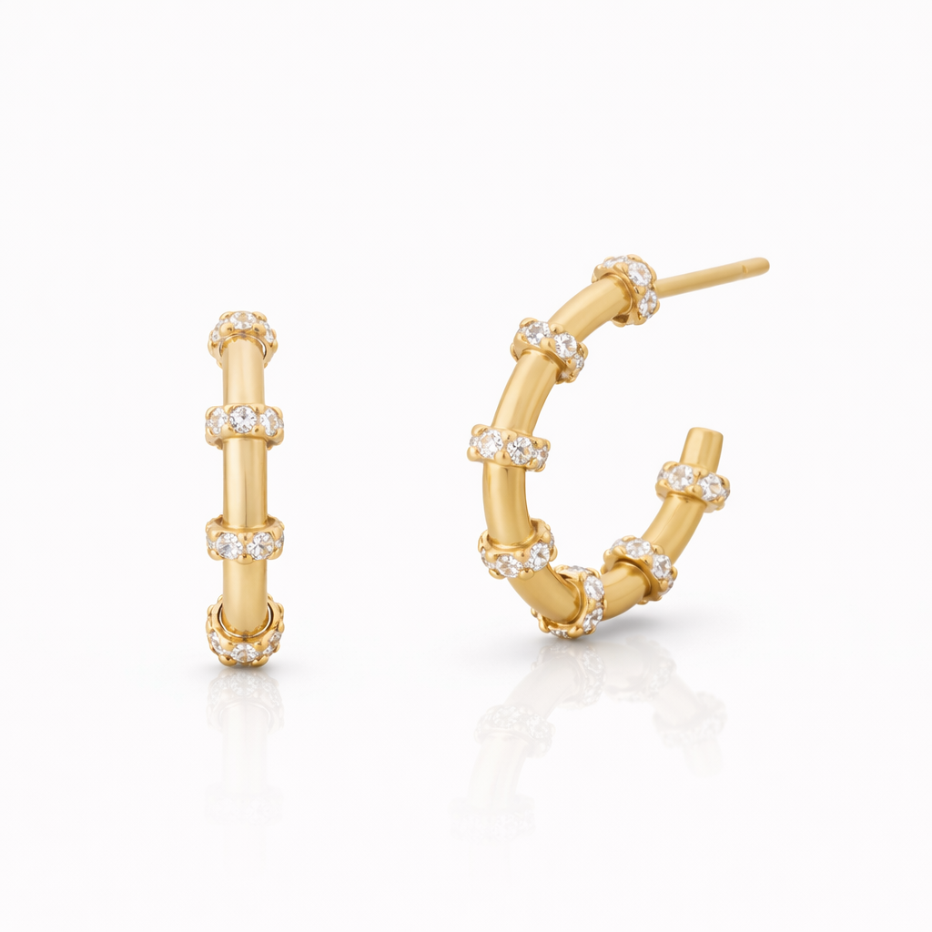 Signature Cityscape Cable Mini Hoop Earrings