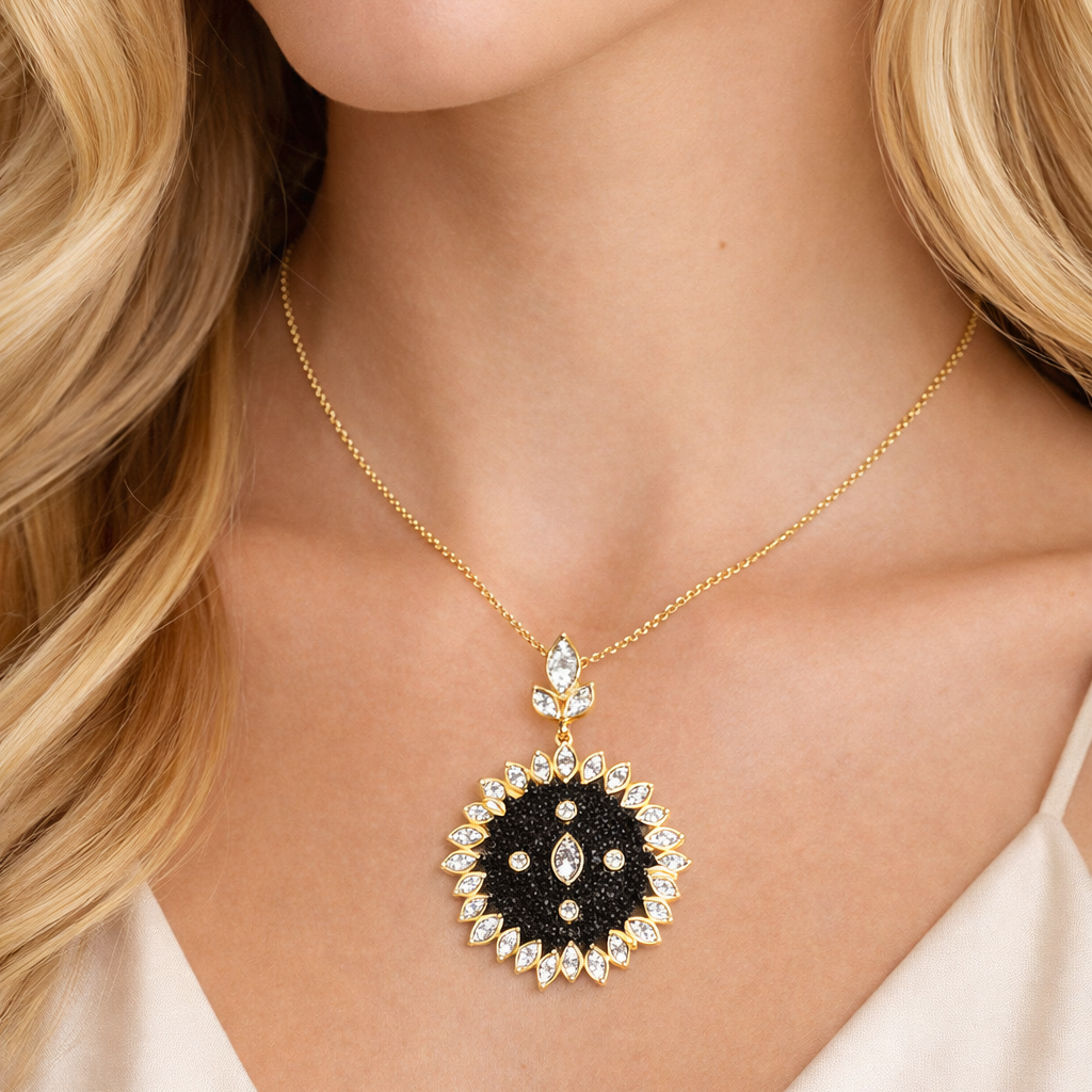 Fleur Bloom Textured Floral Edge Enhancer Pendant