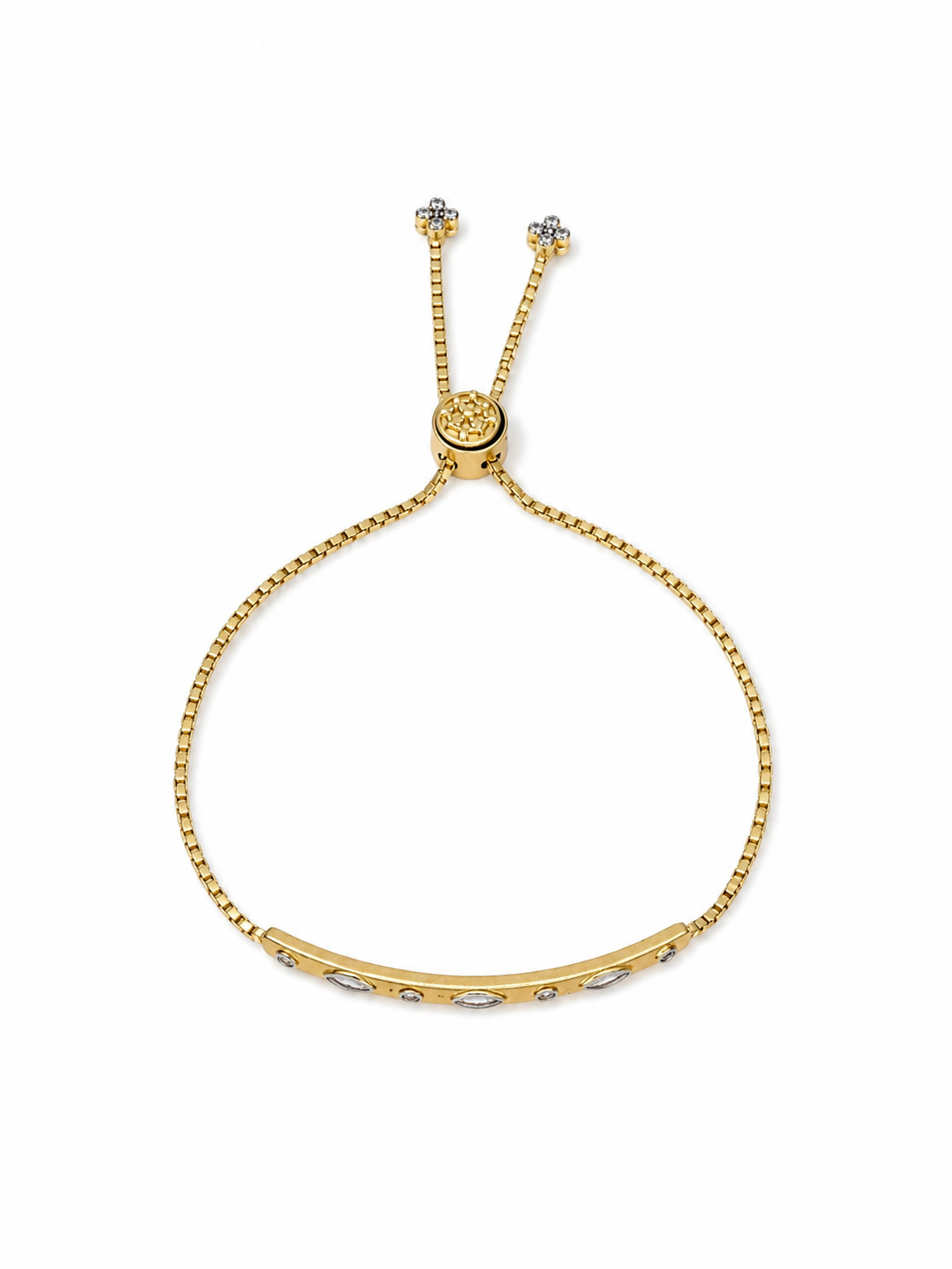 Signature Marquise Bar Adjustable Bracelet