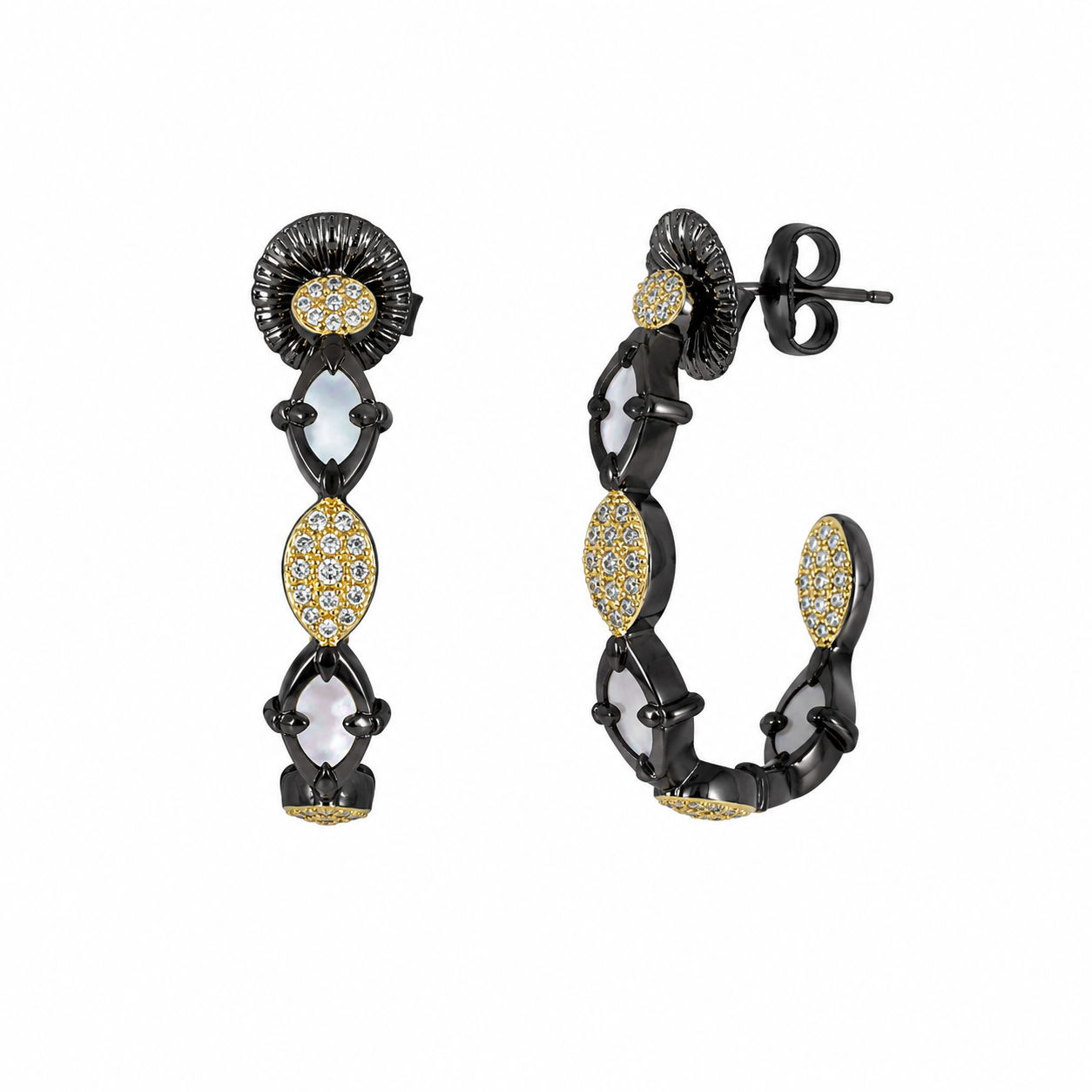 Eclipse Oval Hoop Earrings