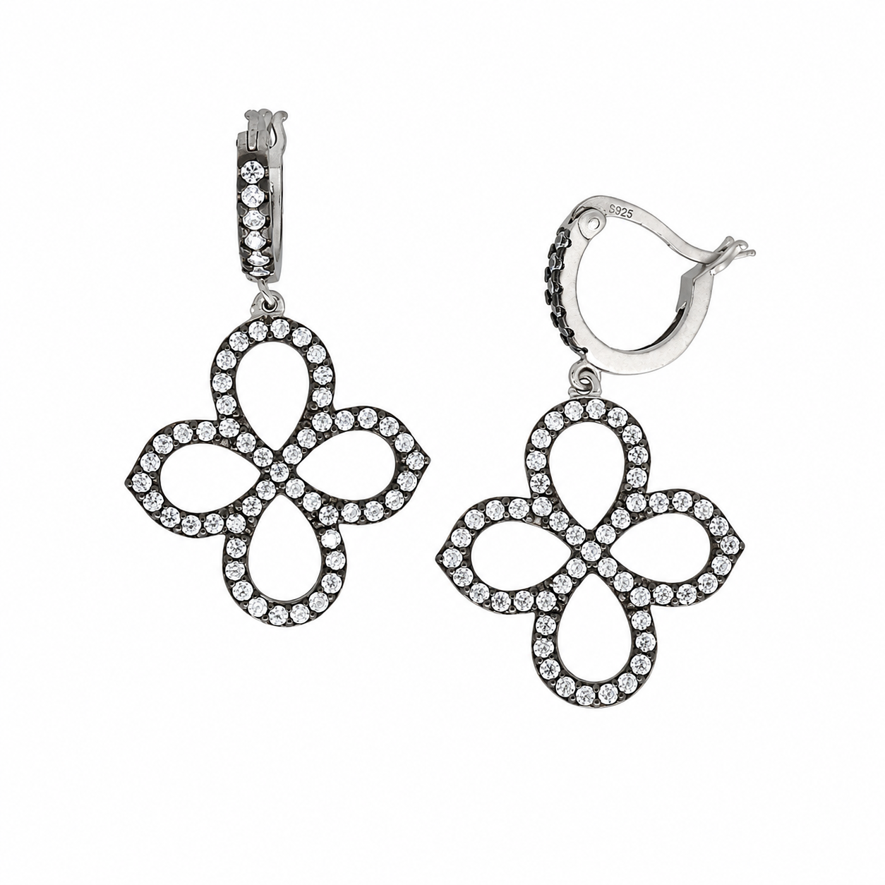 Signature Pointed Clover Drop Earrings