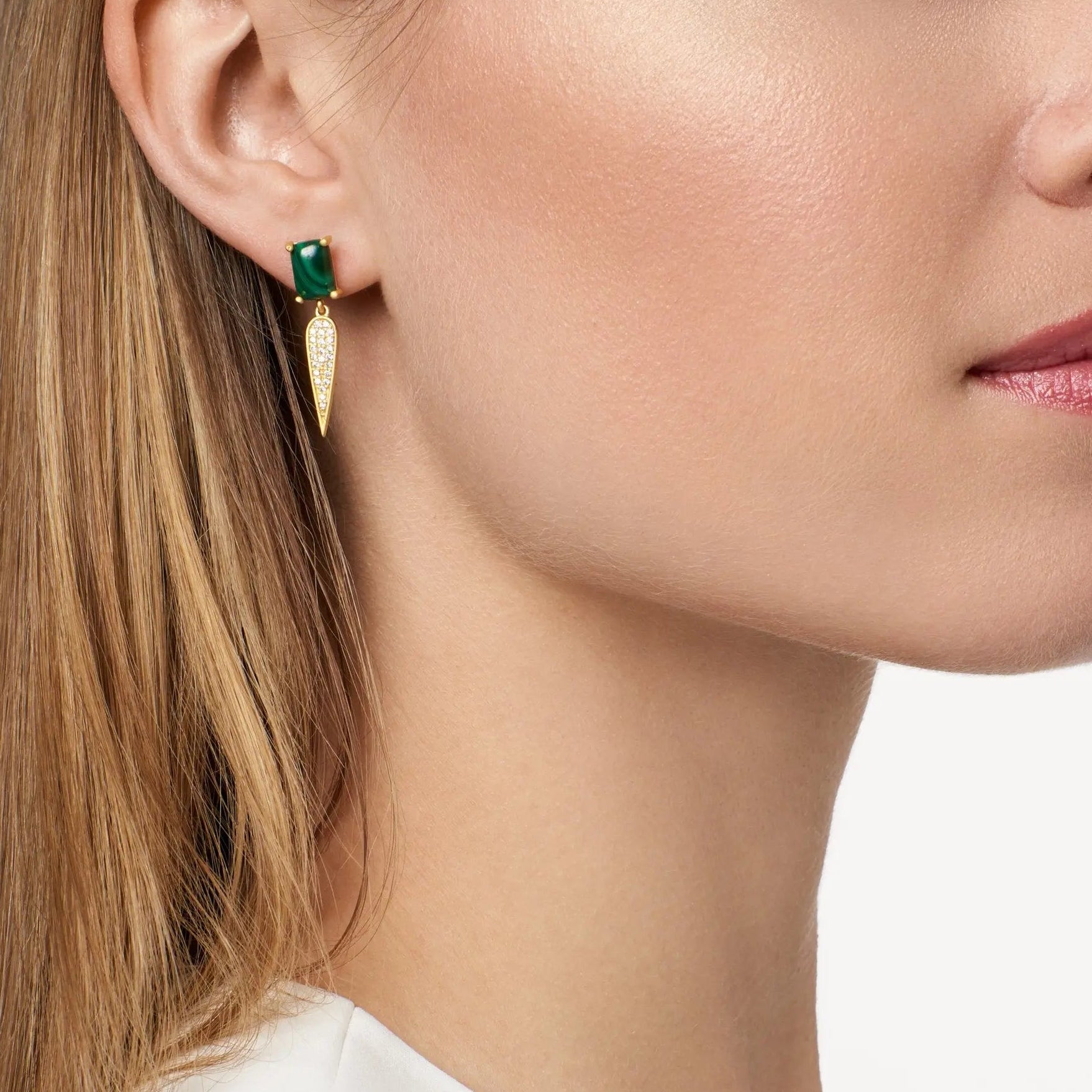 Chrysocolla at Night Earring Harmony