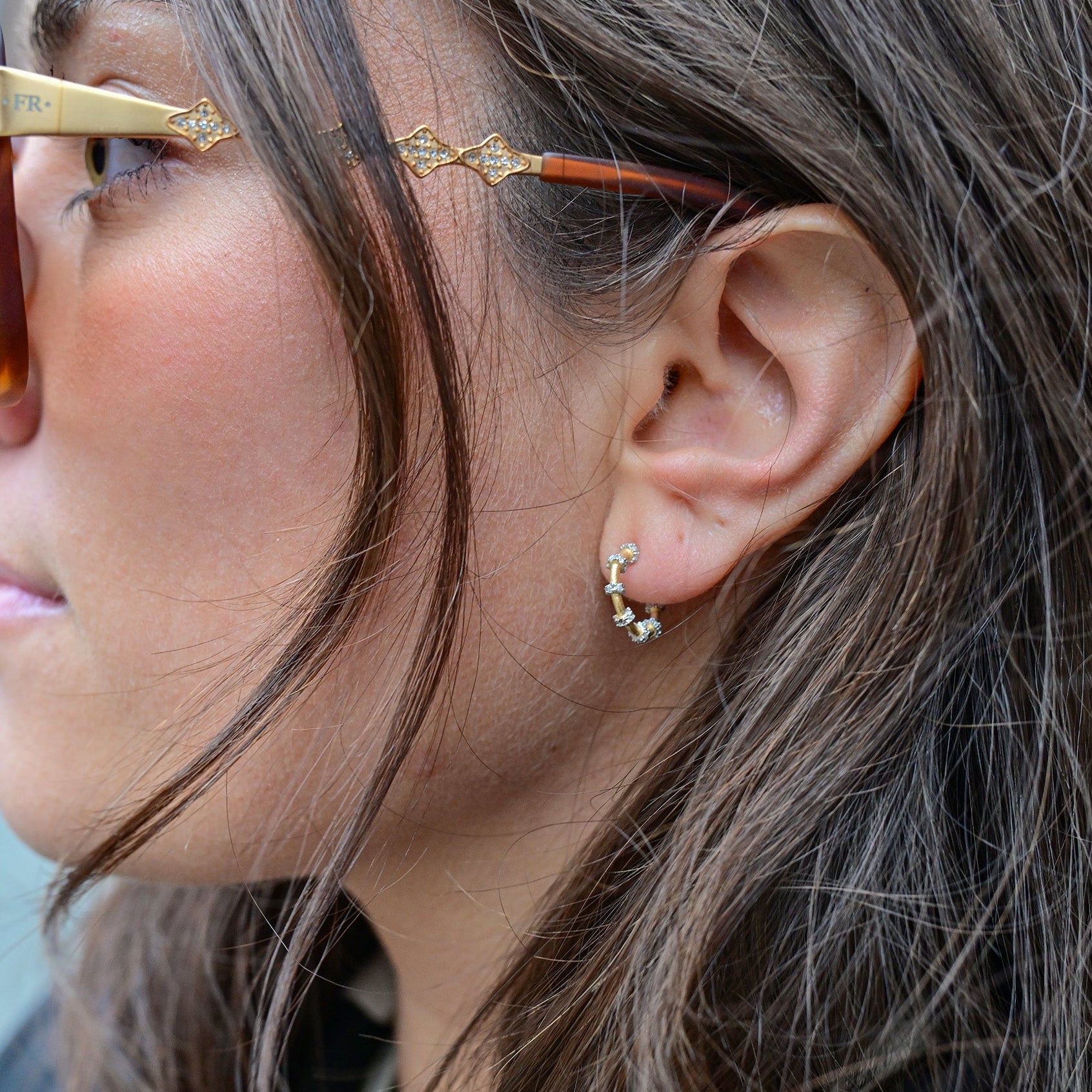 Signature Cityscape Cable Mini Hoop Earrings