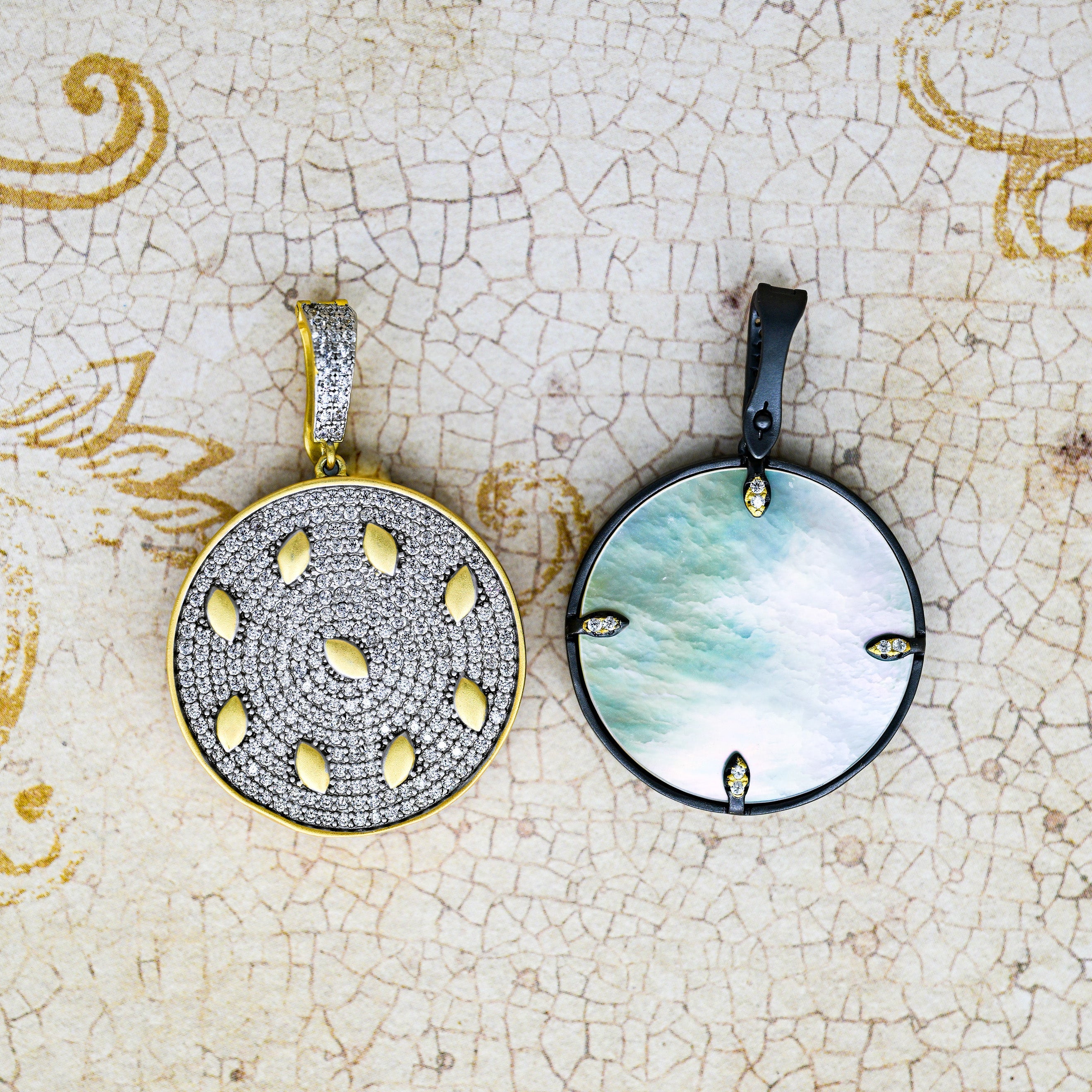 Petals and Pavé Pendant