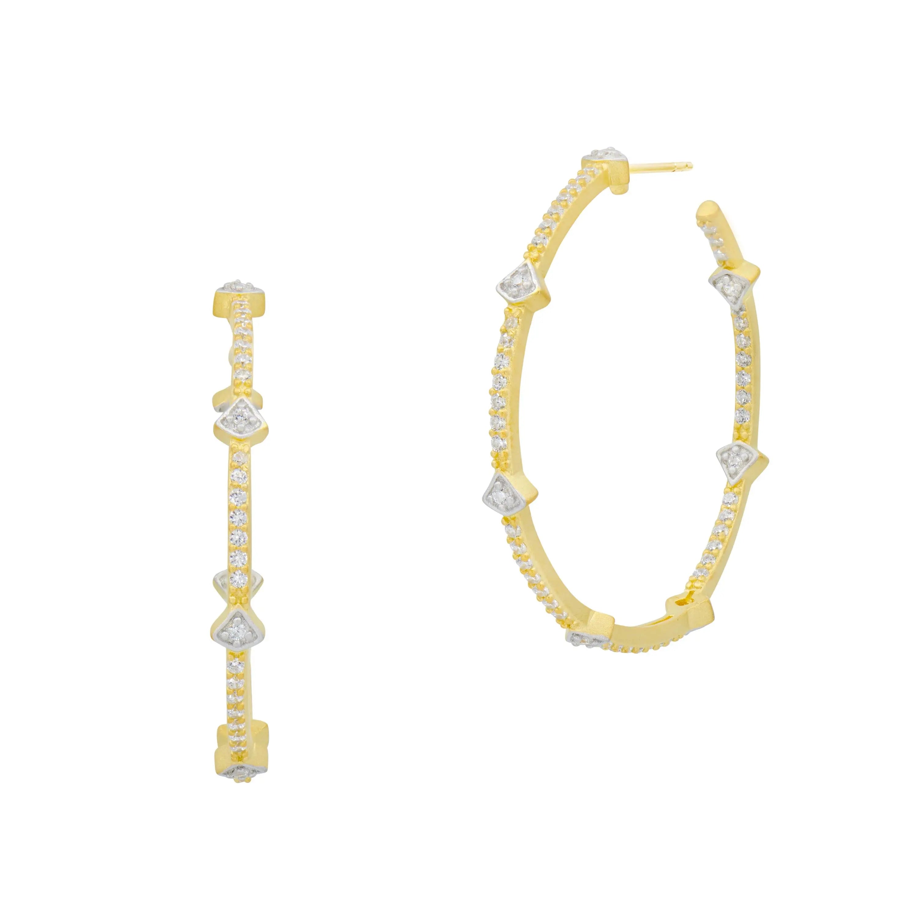 Best Selling Pavé Arrow Hoop Earrings FR Signature Reimagined EARRING