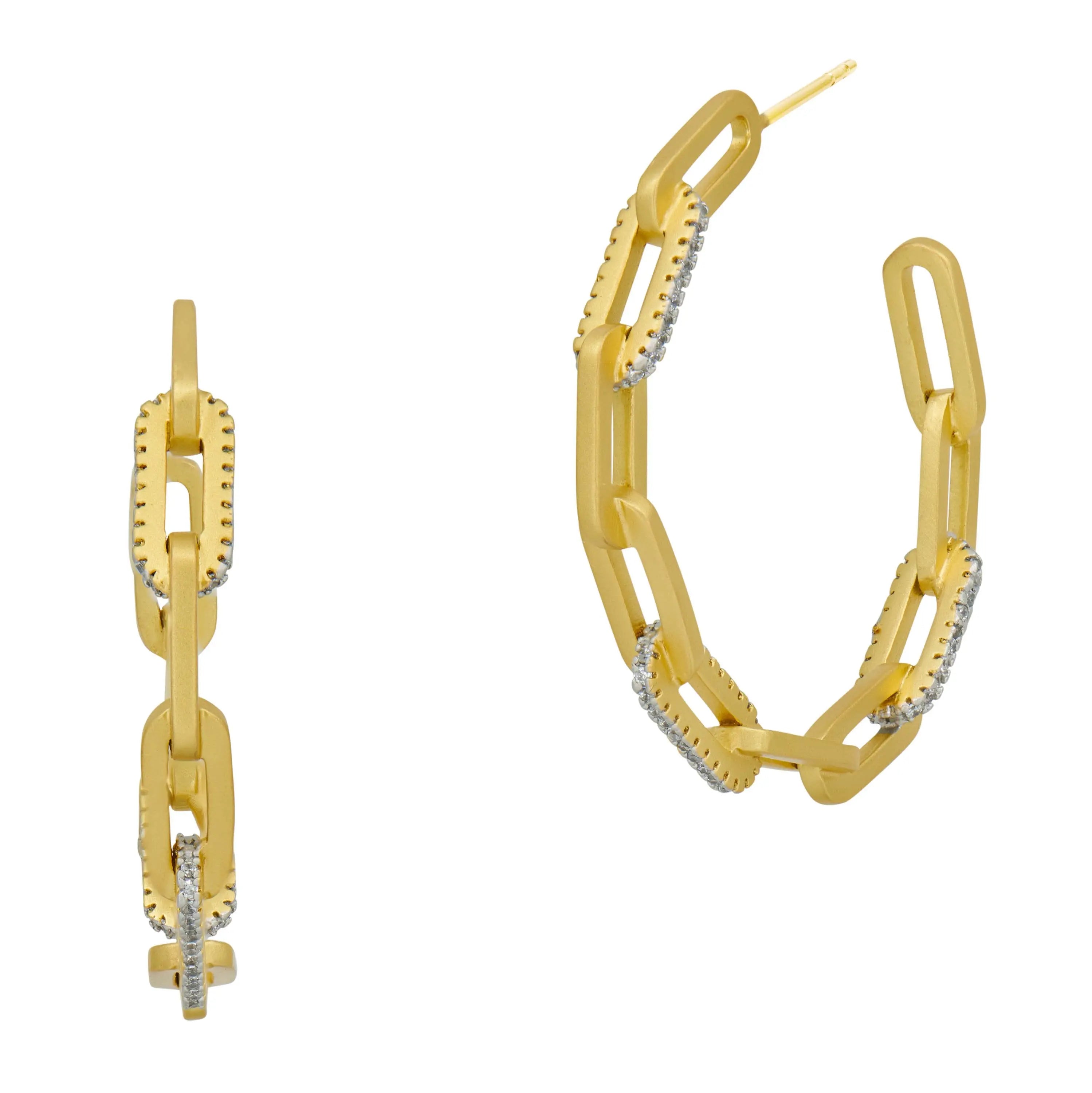 Coastal Chain Link Hoop FREIDA ROTHMAN EARRING