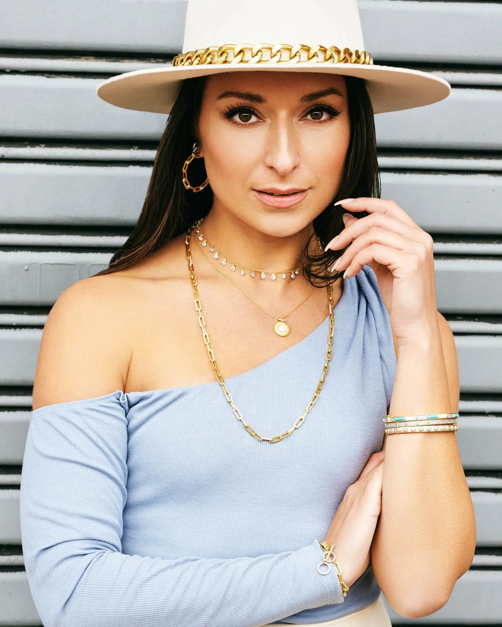 Coastal Chain Link Hoop FREIDA ROTHMAN EARRING