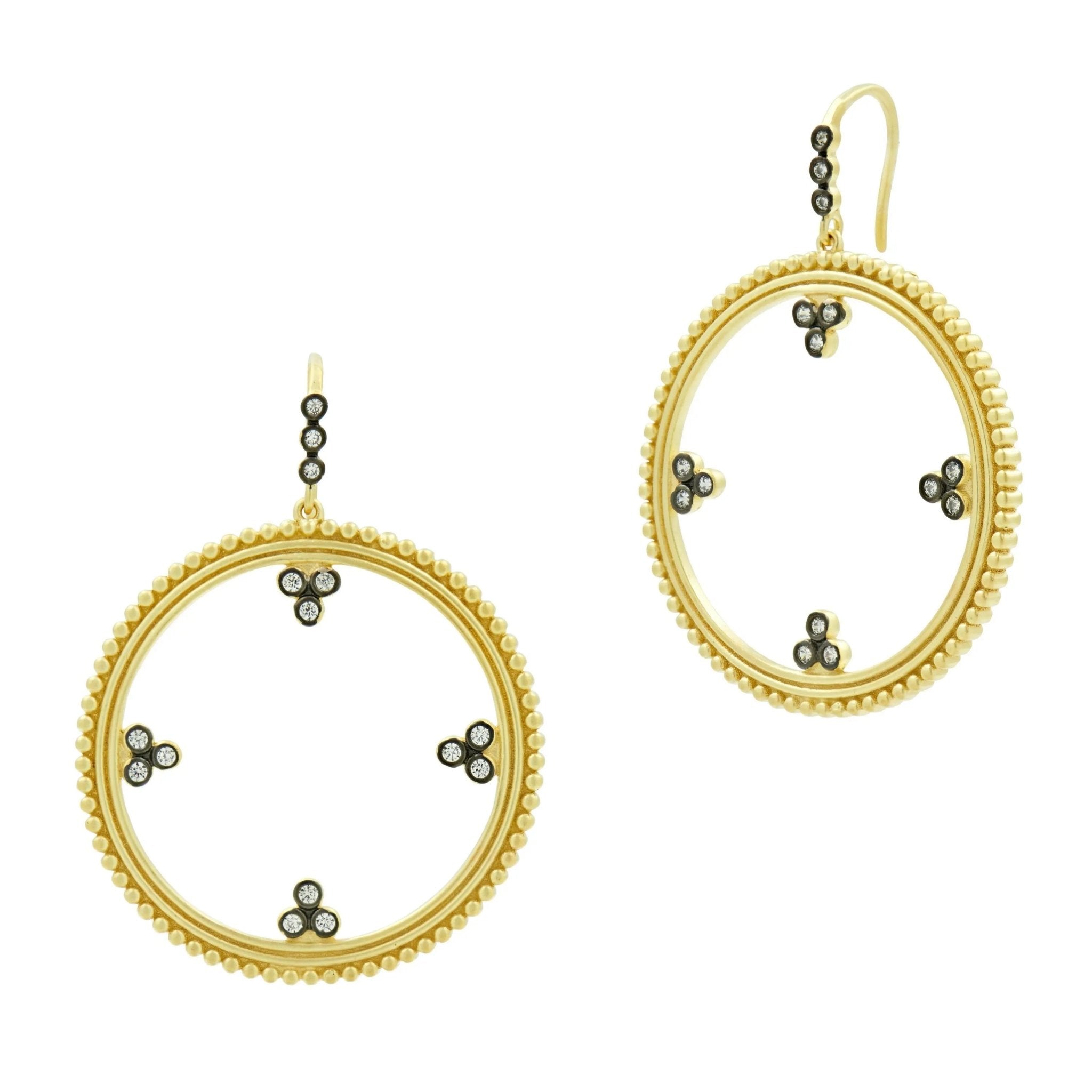 Imperial Open Hoop 3 - Point Earrings - FREIDA ROTHMAN