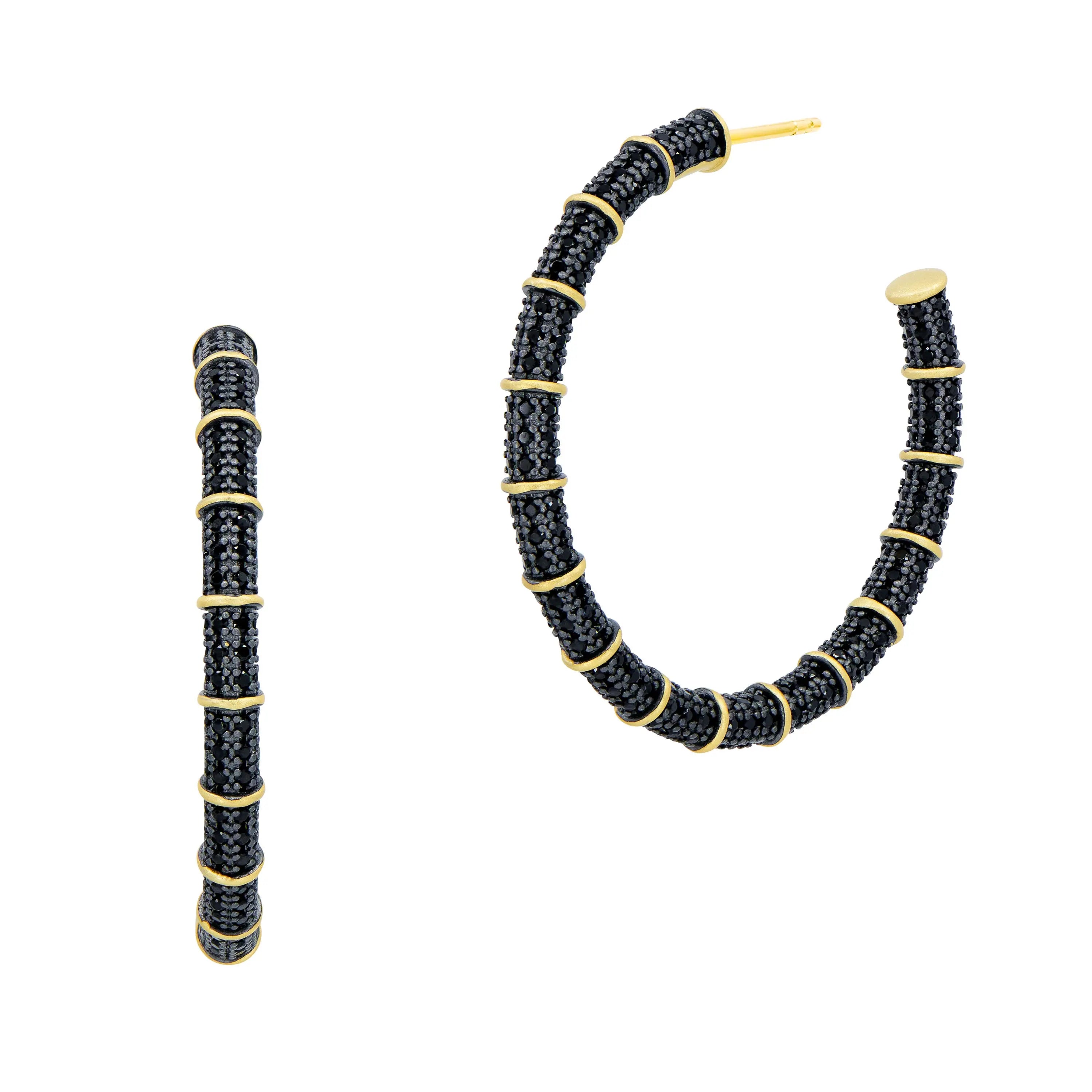 Industrial Finish Cobblestone Hoop Earrings Industrial Finish EARRING