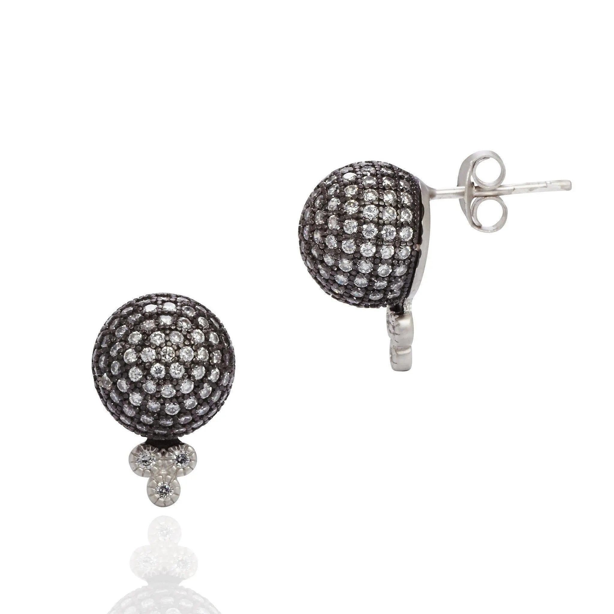Pav Ball Stud Earrings - FREIDA ROTHMAN