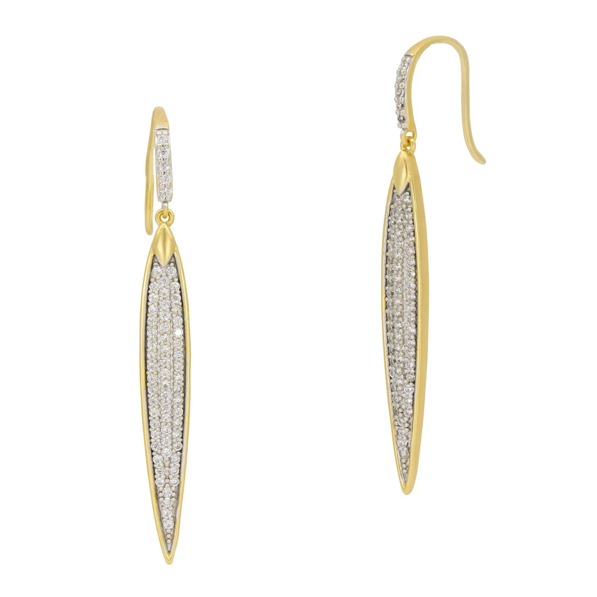 Petals and Pavé Large Hook Earring FREIDA ROTHMAN EARRING