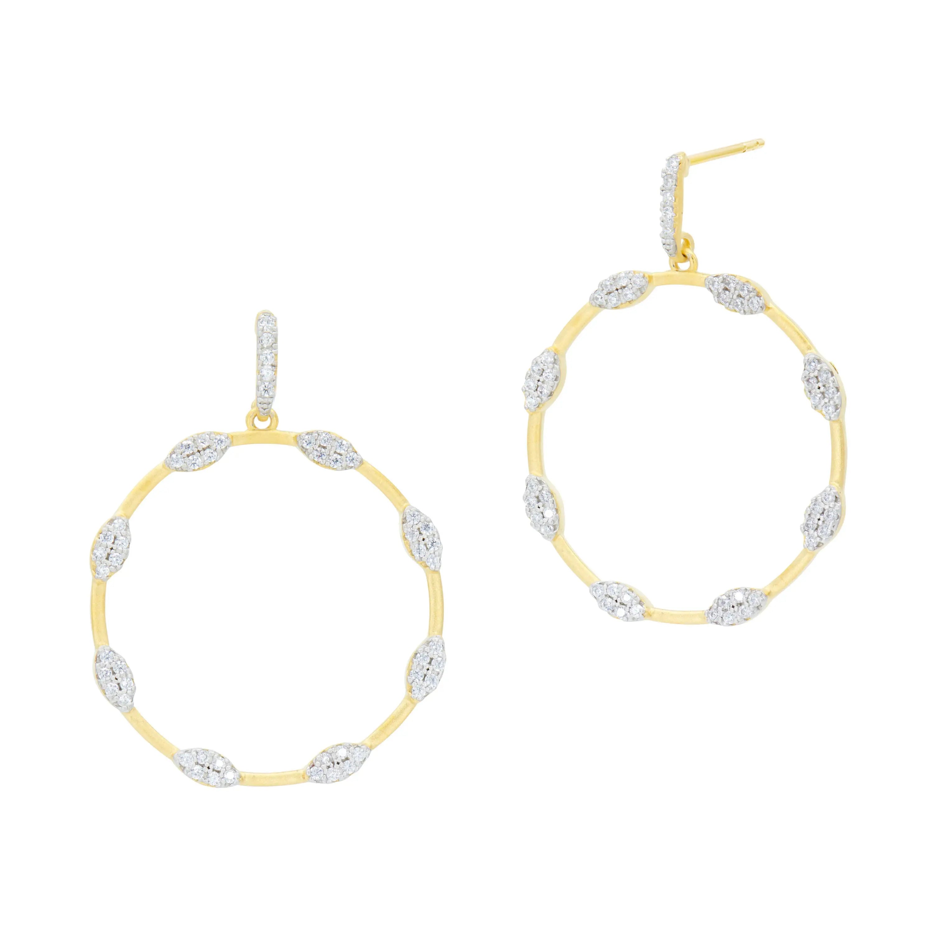 Sparkling Open Hoop Earrings Armor of Hope EARRING