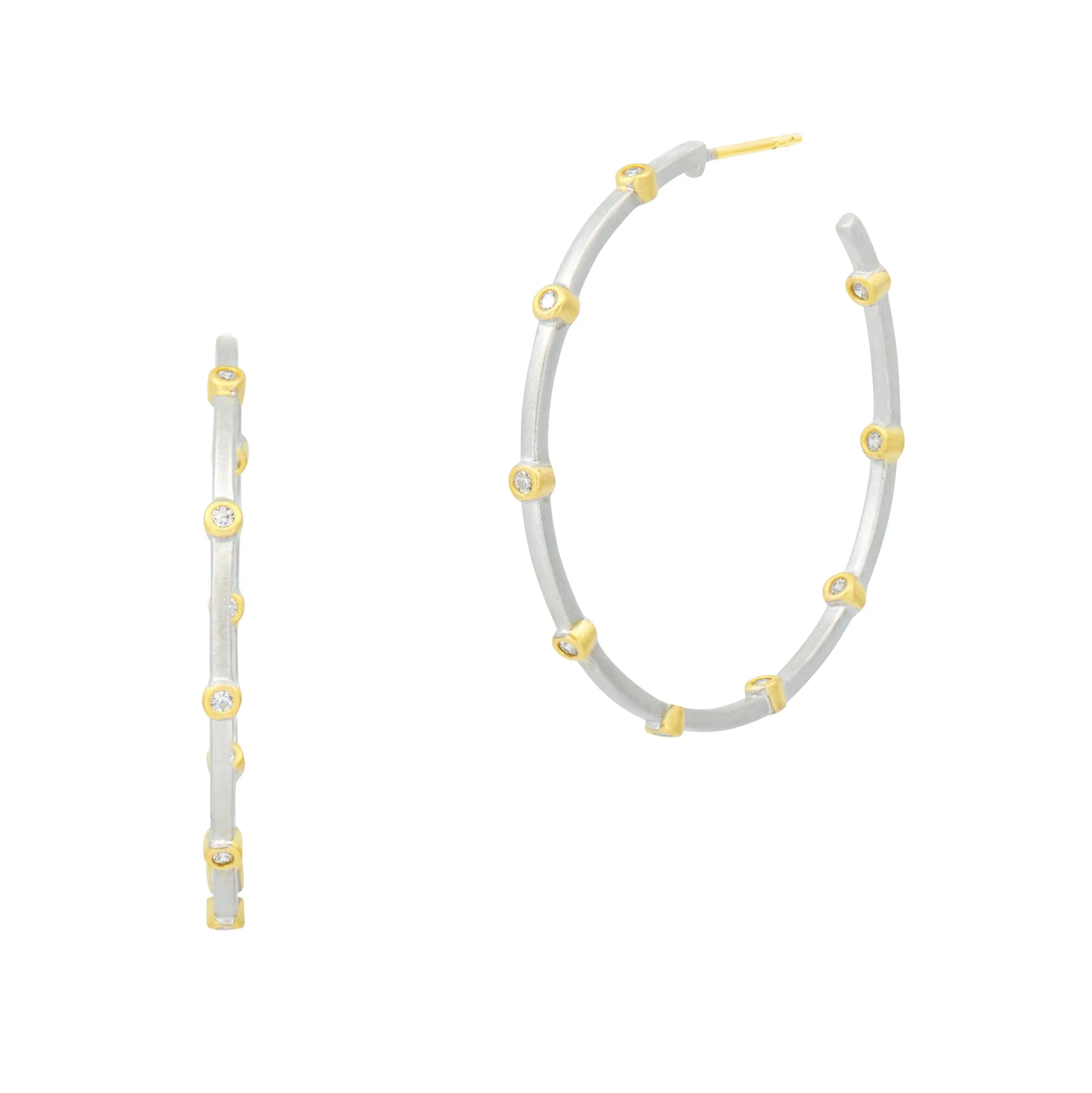 Your Go-To Bezel Hoop FR Signature Reimagined EARRING