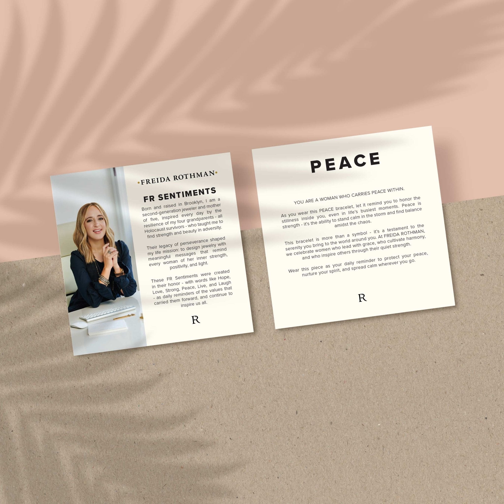 The PEACE Beaded Stretch Bracelet - FREIDA ROTHMAN