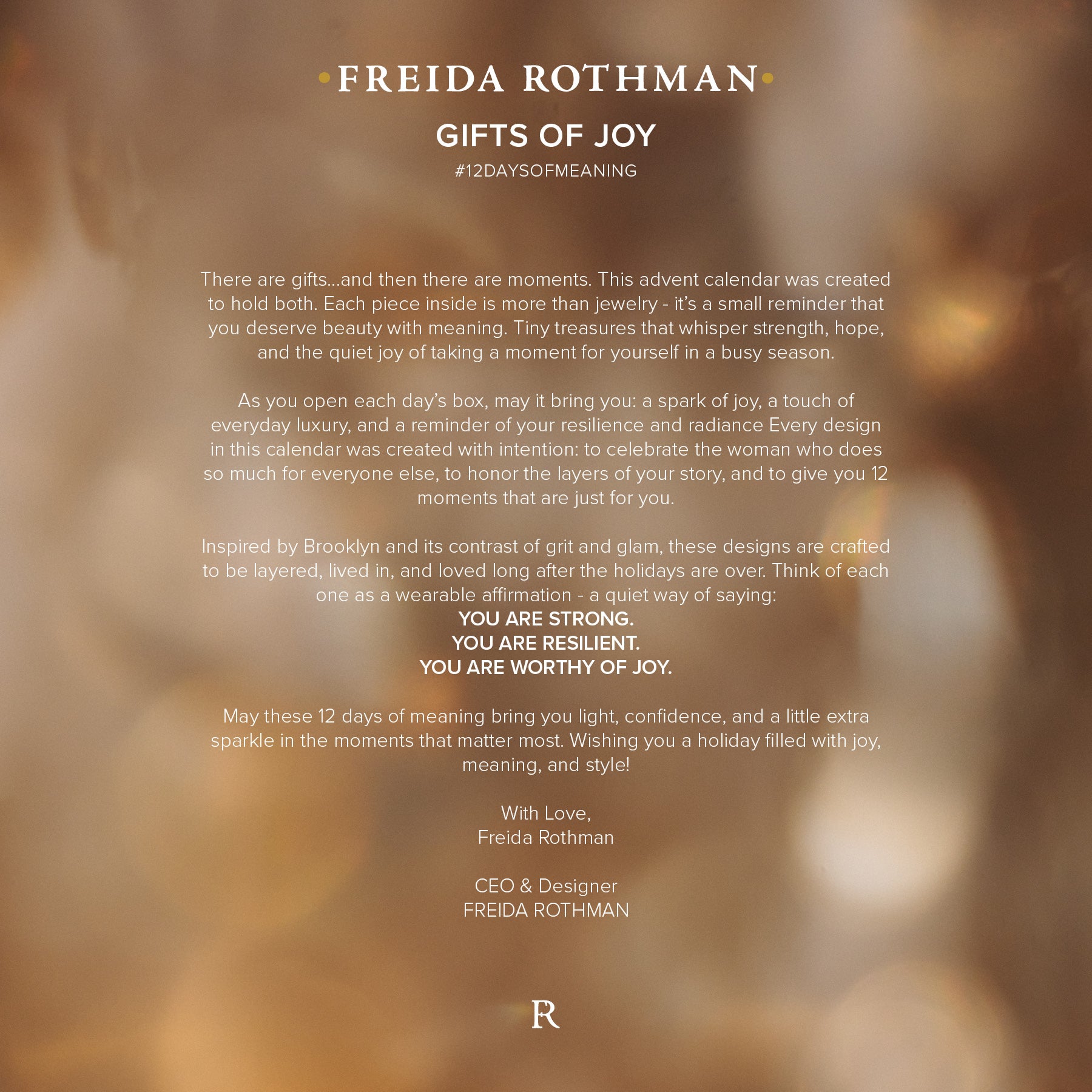 FR Gifts of Joy Advent Calendar - FREIDA ROTHMAN