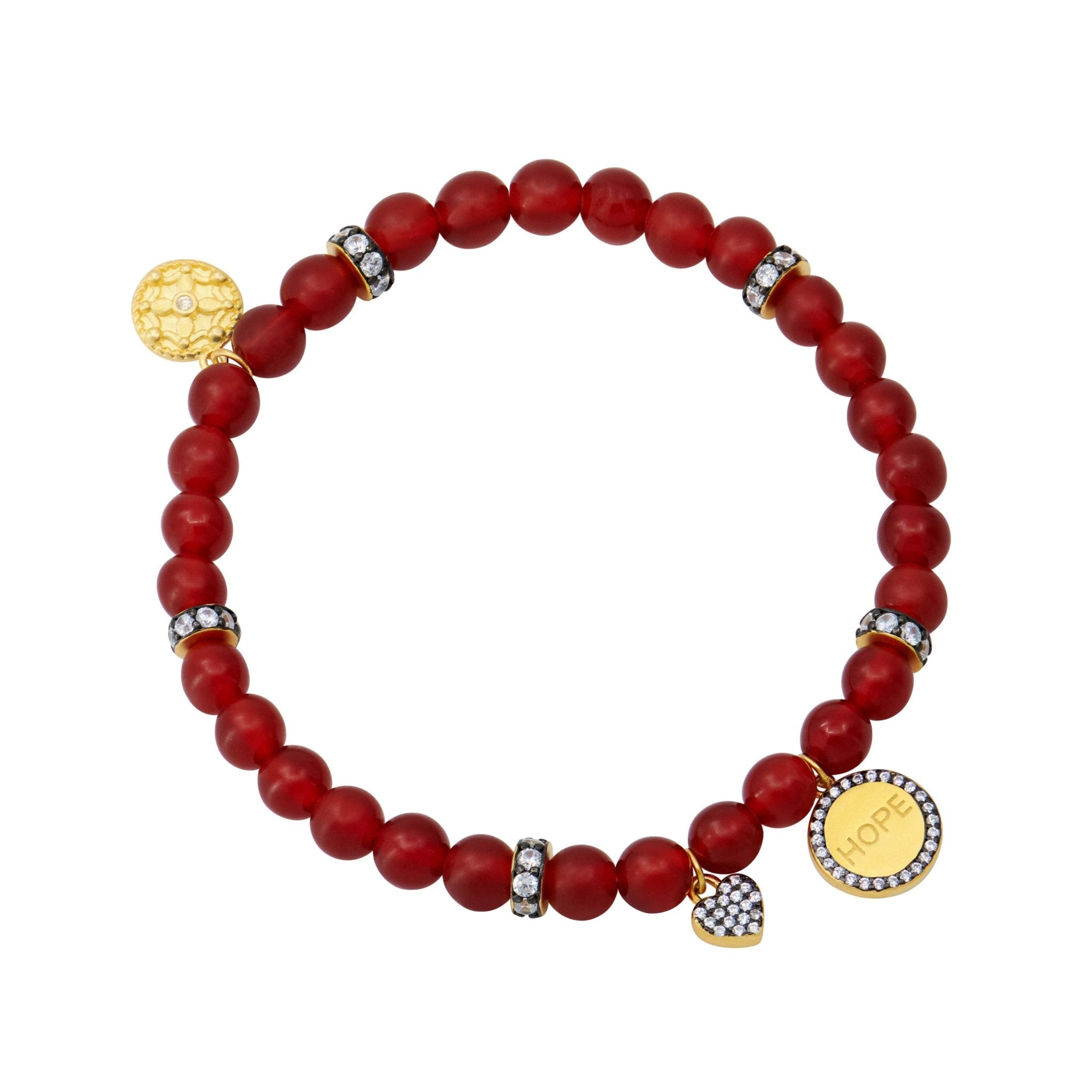 The HOPE Beaded Stretch Bracelet - FREIDA ROTHMAN