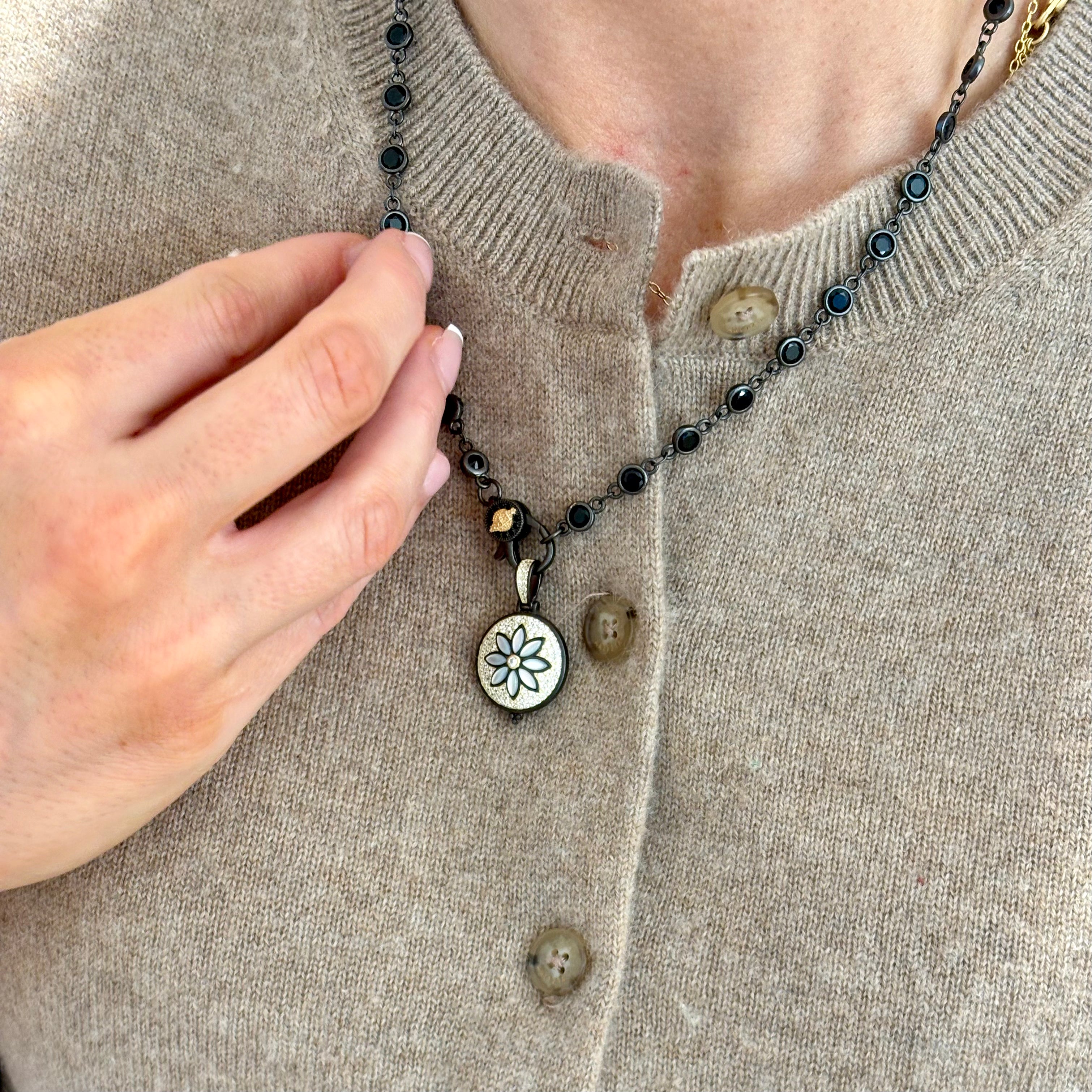 Mother of Pearl Bloom Pendant