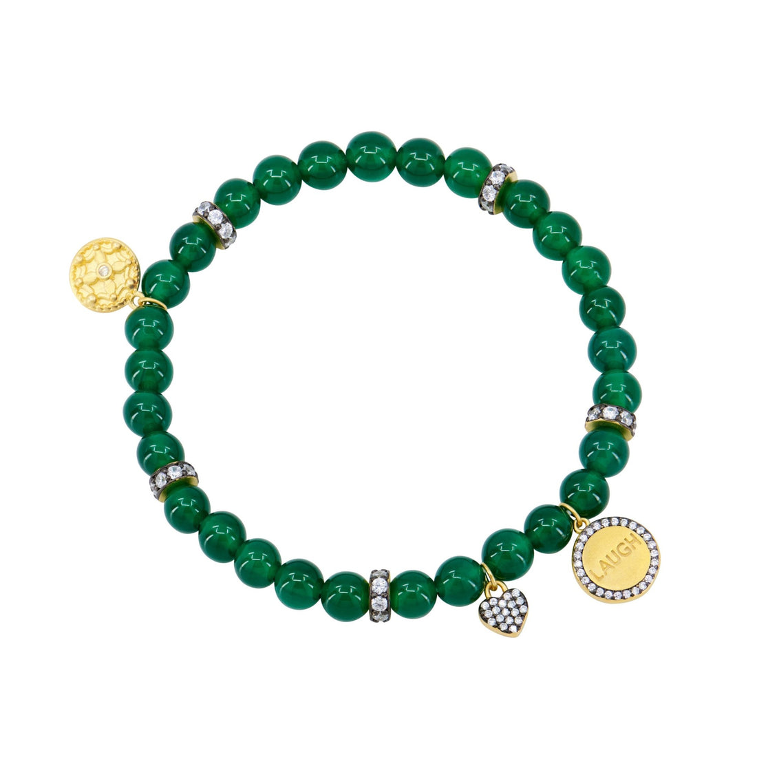 The LAUGH Beaded Stretch Bracelet - FREIDA ROTHMAN