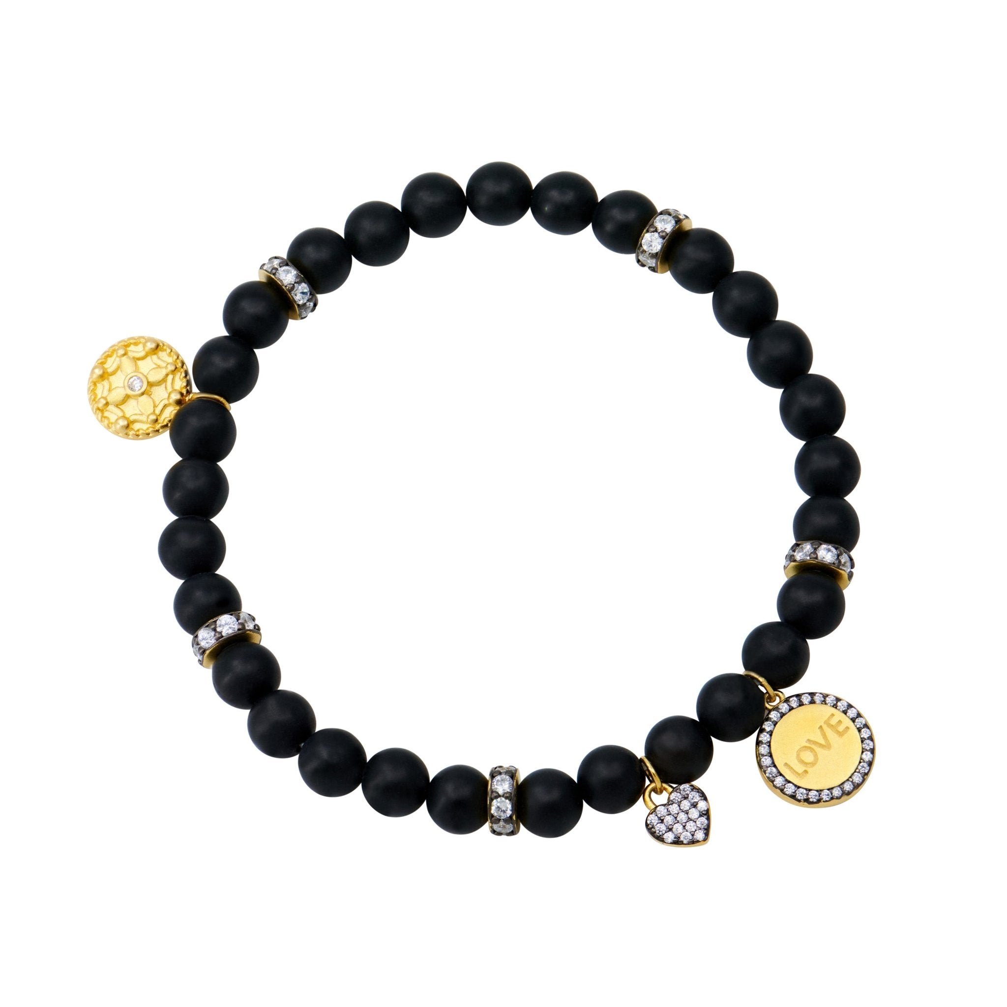 The LOVE Beaded Stretch Bracelet - FREIDA ROTHMAN