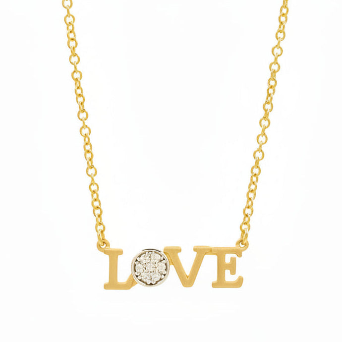 "LOVE" Horizontal Necklace - FREIDA ROTHMAN