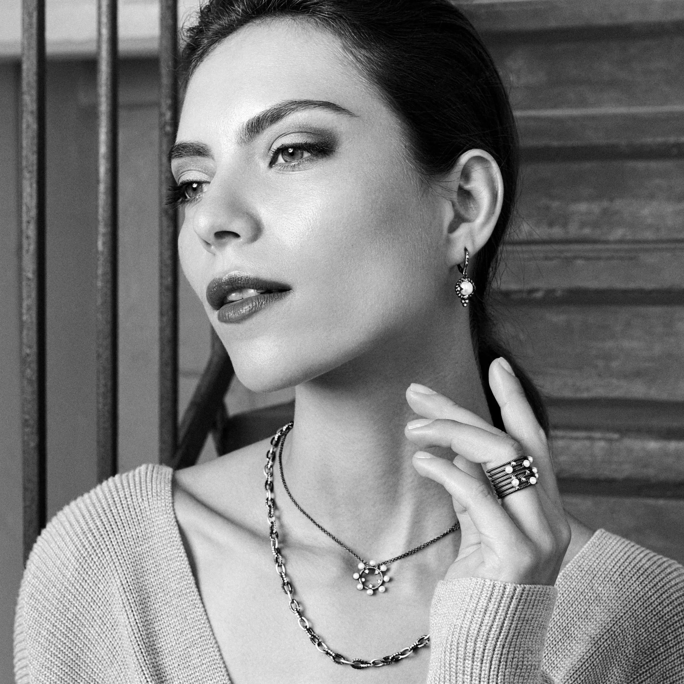 Alternating Chain Link Necklace Signature NECKLACE