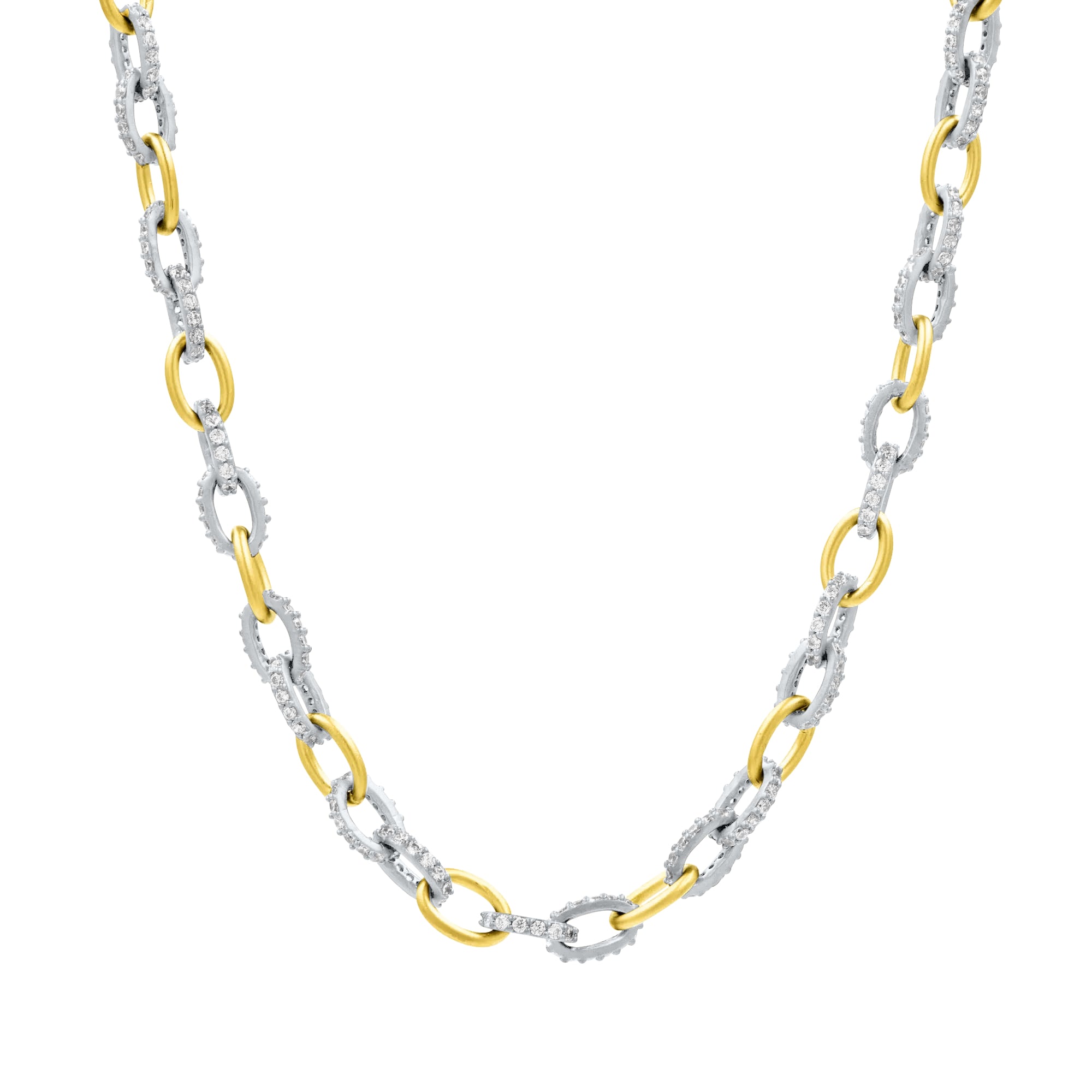 Alternating Chain Link Necklace - FREIDA ROTHMAN